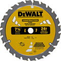 Black+Decker® DW3578B10 20™ Portable Round Arbor Thin Kerf Circular Saw Blade, 7-1/4 in Dia x 0.045 in THK, 5/8 in Arbor, Steel Blade, 24 Teeth