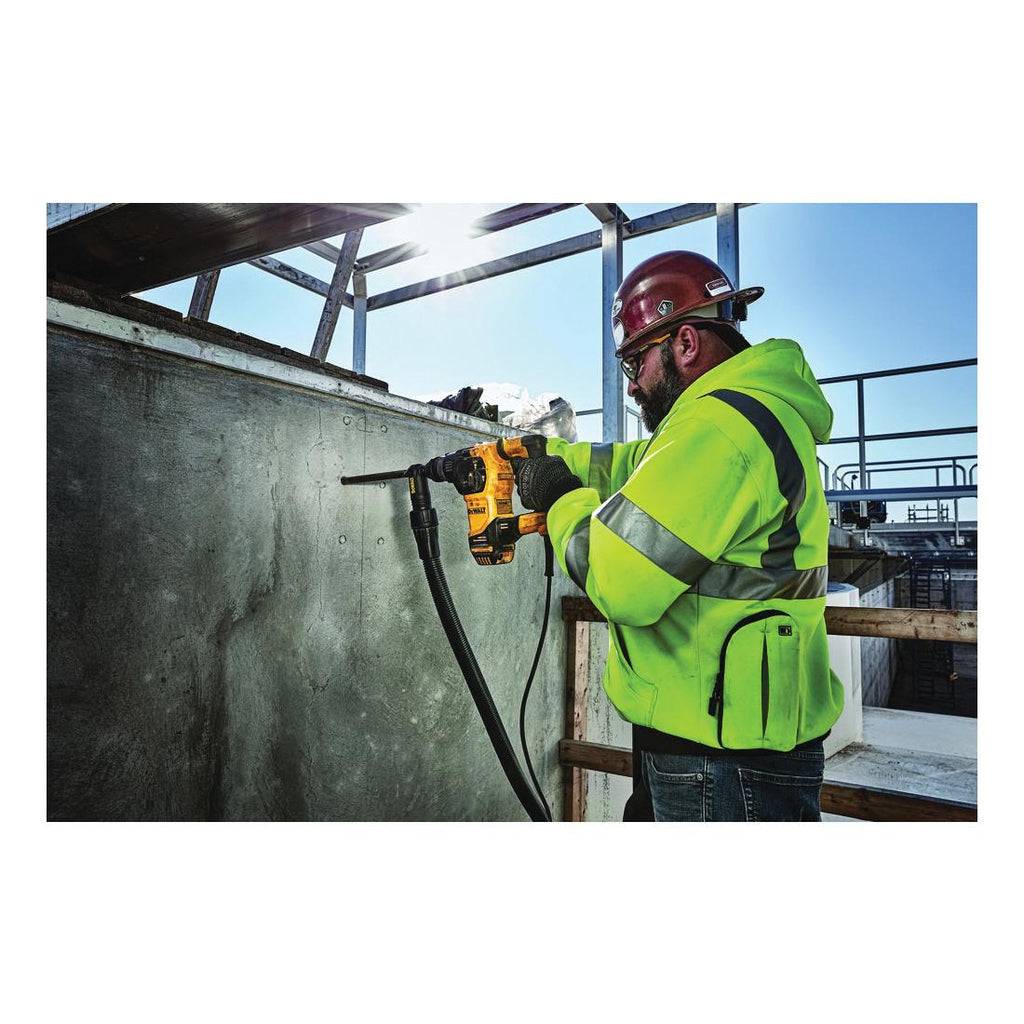 DeWALT® D25333K Corded Rotary Hammer Kit, 1-1/8 in SDS Plus® Chuck, 0 to 5200 bpm, 0 to 1150 rpm No-Load, 2-1/2 in Max Core Bit Compatibility, 1-1/8 in Max Solid Bit Capacity, 13.97 in OAL