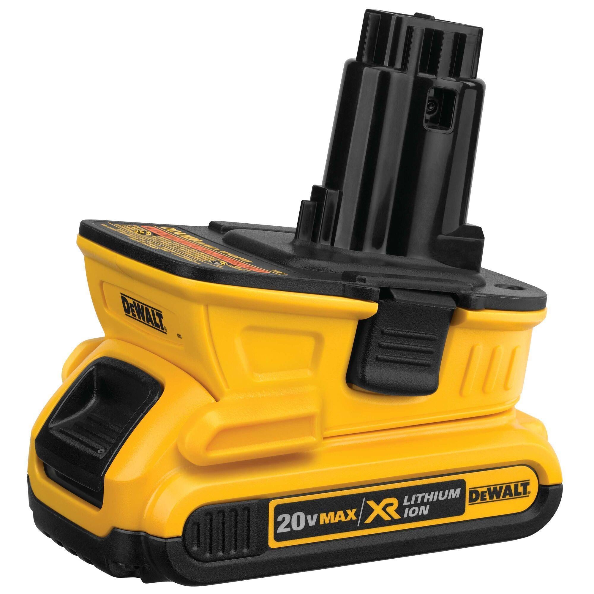 DeWALT® 20V MAX* MATRIX™ DCA1820 Compact Slide Cordless Battery Adapter, Li-Ion Battery, 18 V DC Charge, For Use With DeWALT® DCB201, DCB203 and DCB203BT Compact Batteries