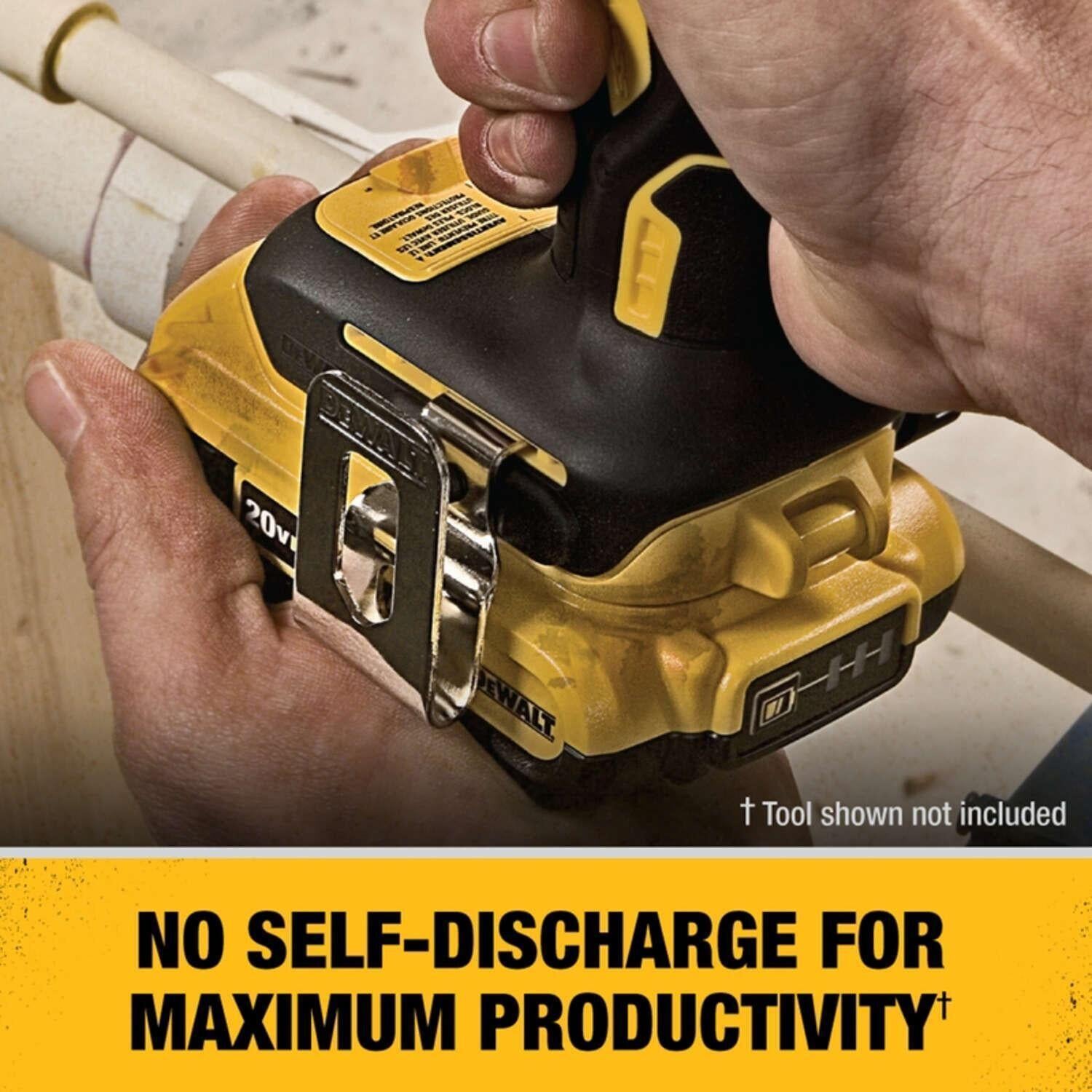 DeWALT® 20V MAX* MATRIX™ DCA2203C Slide, 2 Ah Li-Ion Battery, 20 V DC Charge, For Use With DeWALT® 18 V MAX Tools, DCB201 and DCB203 Compact Batteries