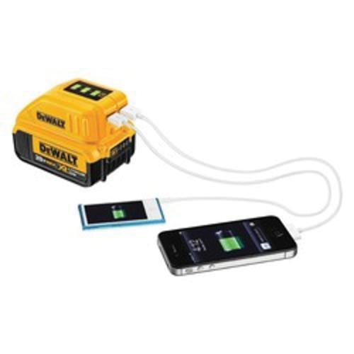 DeWALT® DCB090 Cordless USB Power Source, For Use With 12/20V MAX Series Li-Ion BatMax, Li-Ion Battery, 1 hr Charging, 2 Batteries