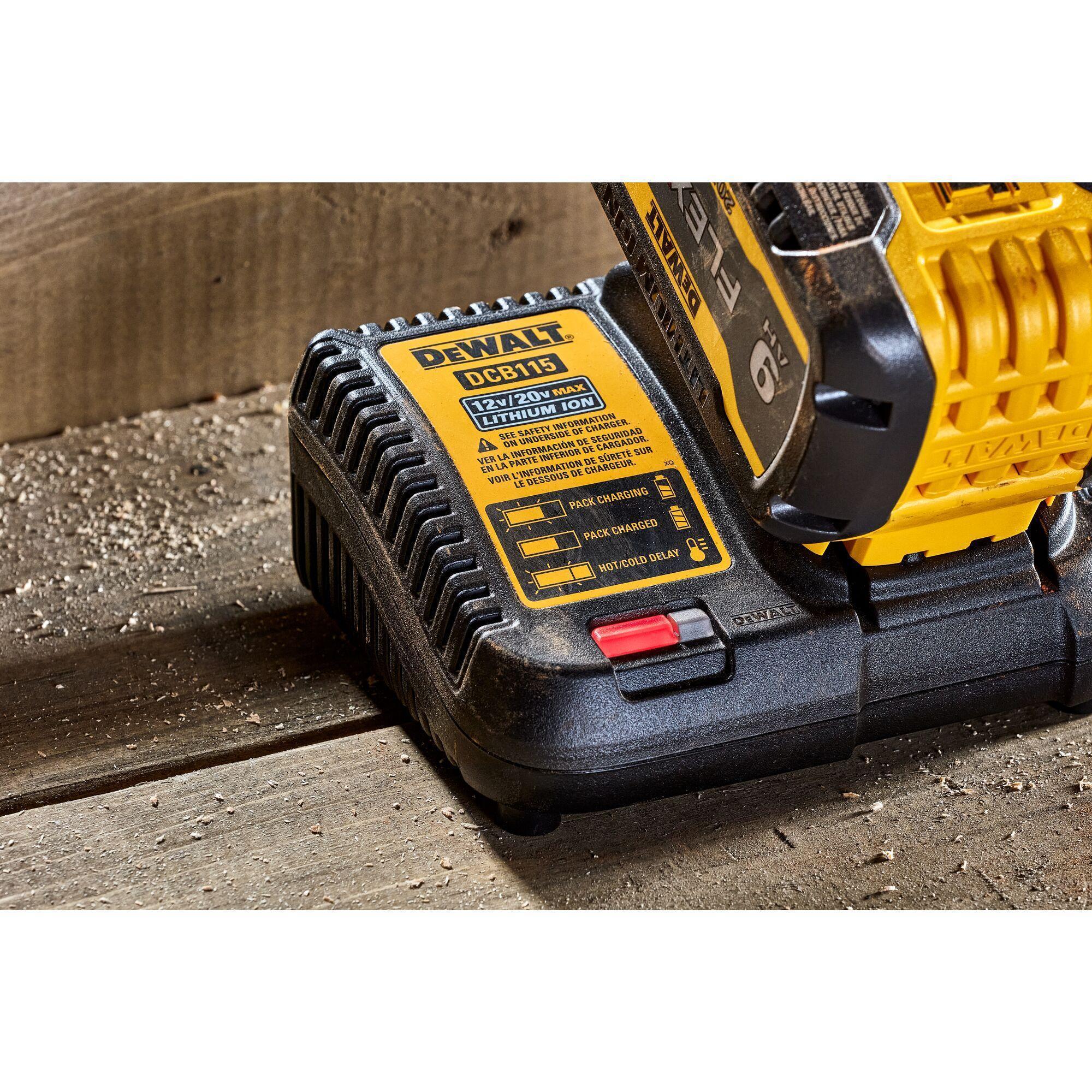 DeWALT® 12V/20V MAX* DCB115 Battery Charger, For Use With DeWALT® 12 to 20V MAX* Li-Ion Batteries, Li-Ion Battery, 1.5 hr Charging, 1 Battery