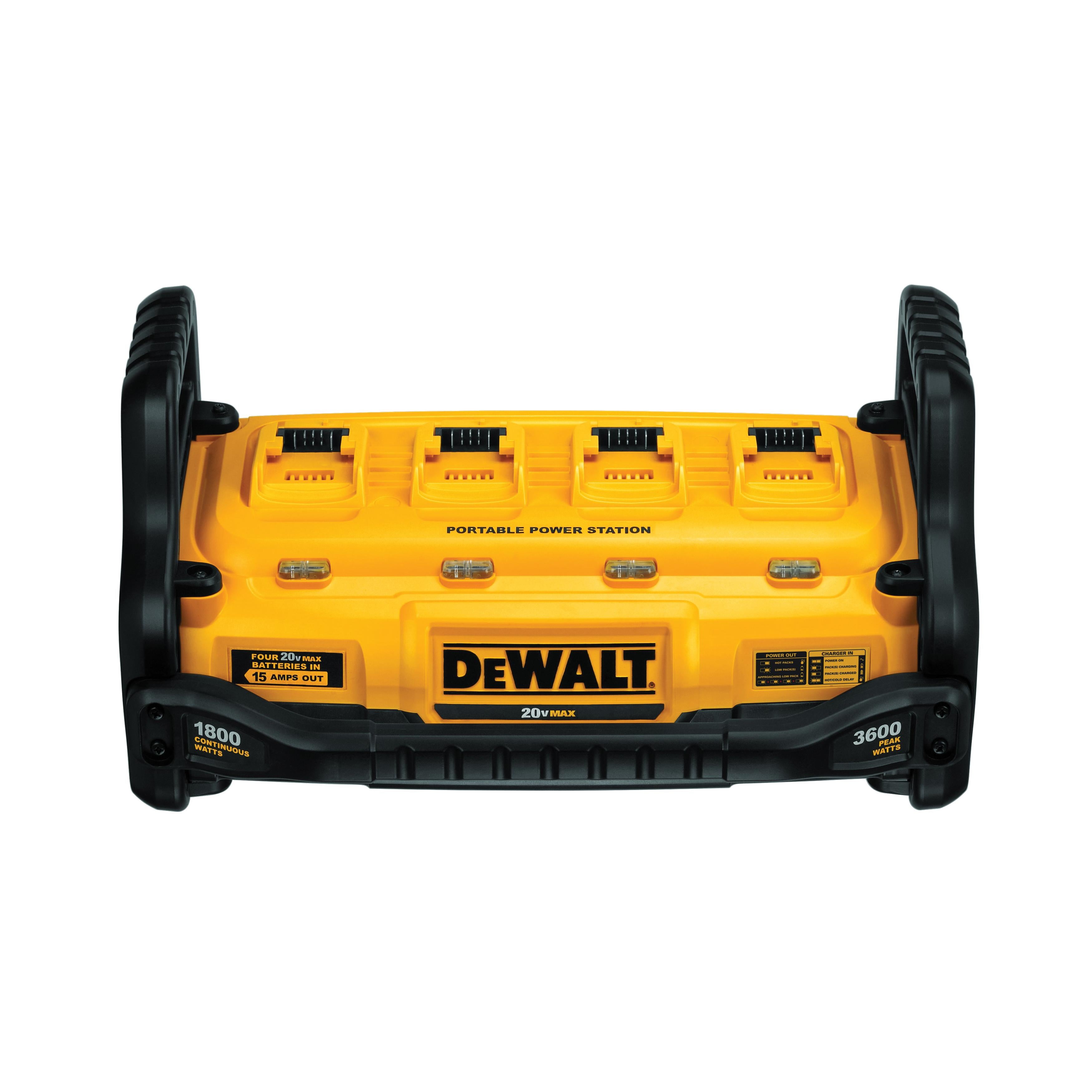 DeWALT® FLEXVOLT™ DCB1800B Cordless Portable Power Station and Battery Charger, For Use With 20V MAX* Batteries, Li-Ion Battery, 2 hr Charging, 4 Batteries