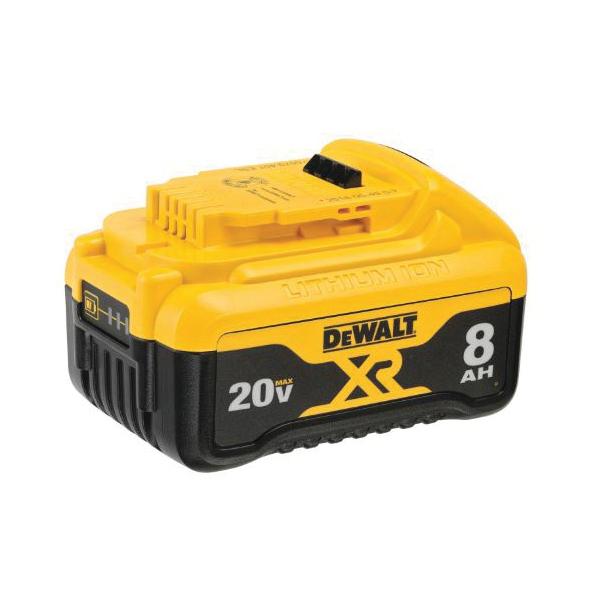 DeWALT® DCB208 Battery, 8 Ah Li-Ion Battery, 20 V DC Charge, For Use With 39RV96, DC985B, DC780B 20V MAX* Tools and Chargers