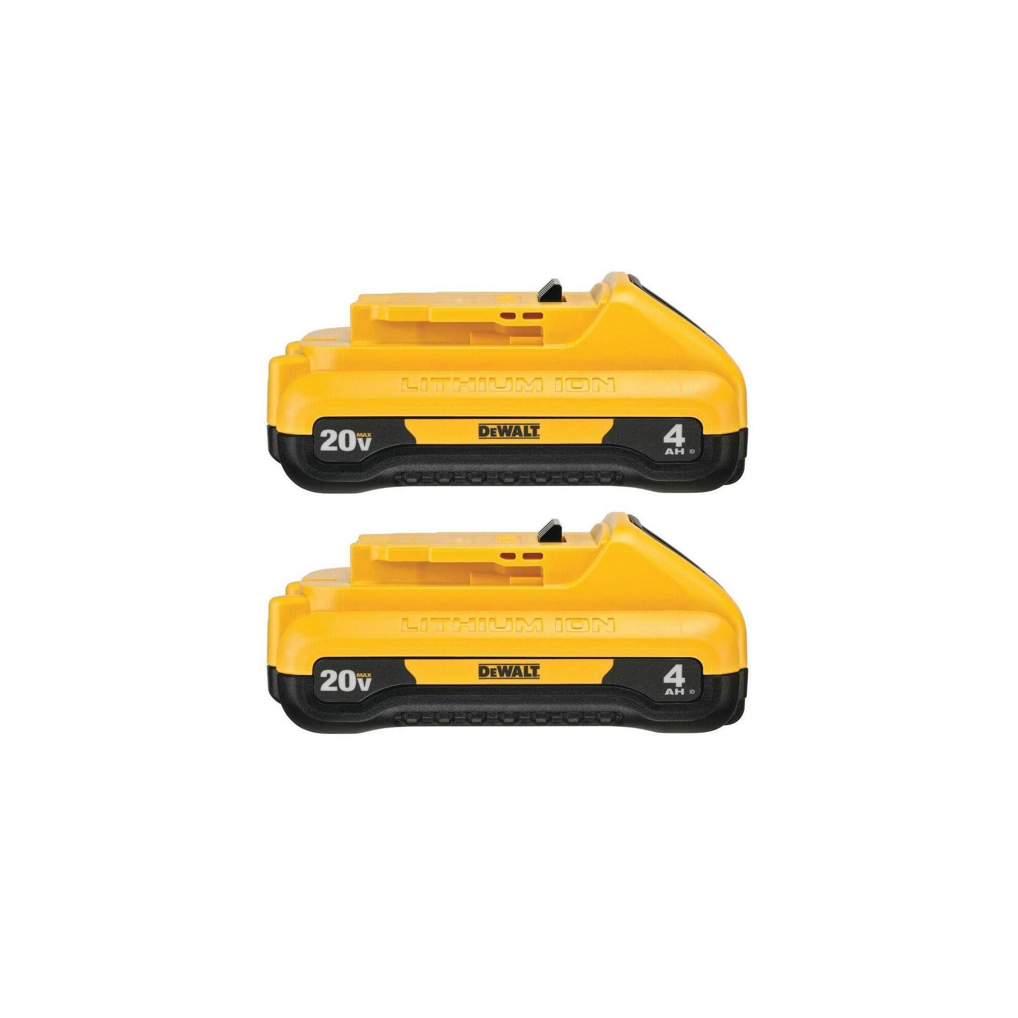 DeWALT® DCB240-2 Compact Battery, 4 Ah Li-Ion Battery, 20 V DC Charge, For Use With 20V MAX* Tools and Chargers