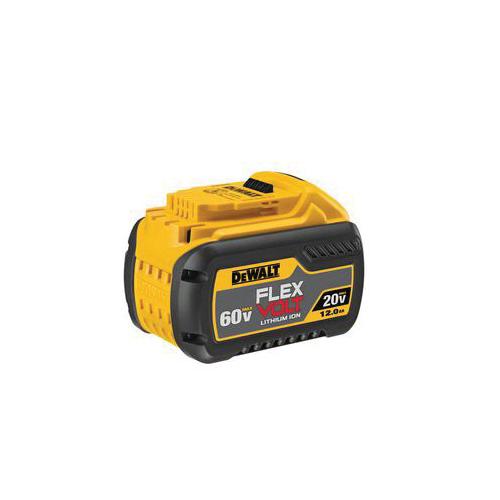 DeWALT® Guaranteed Tough® FlexVolt® DCB612 Battery, 12 Ah Li-Ion Battery, 20/60 V DC Charge, For Use With DeWALT® 20 V Max, 60 V Max and 120 V Max Tool