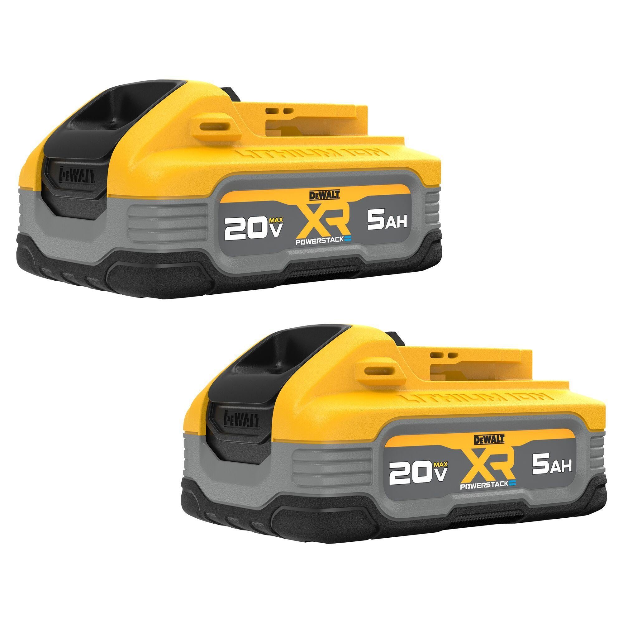 DeWALT® DCBP520-2 Battery, 5 Ah Battery Li-Ion Battery, 20 V Charge, For Use With DEWALT 20 V MAX* Tools