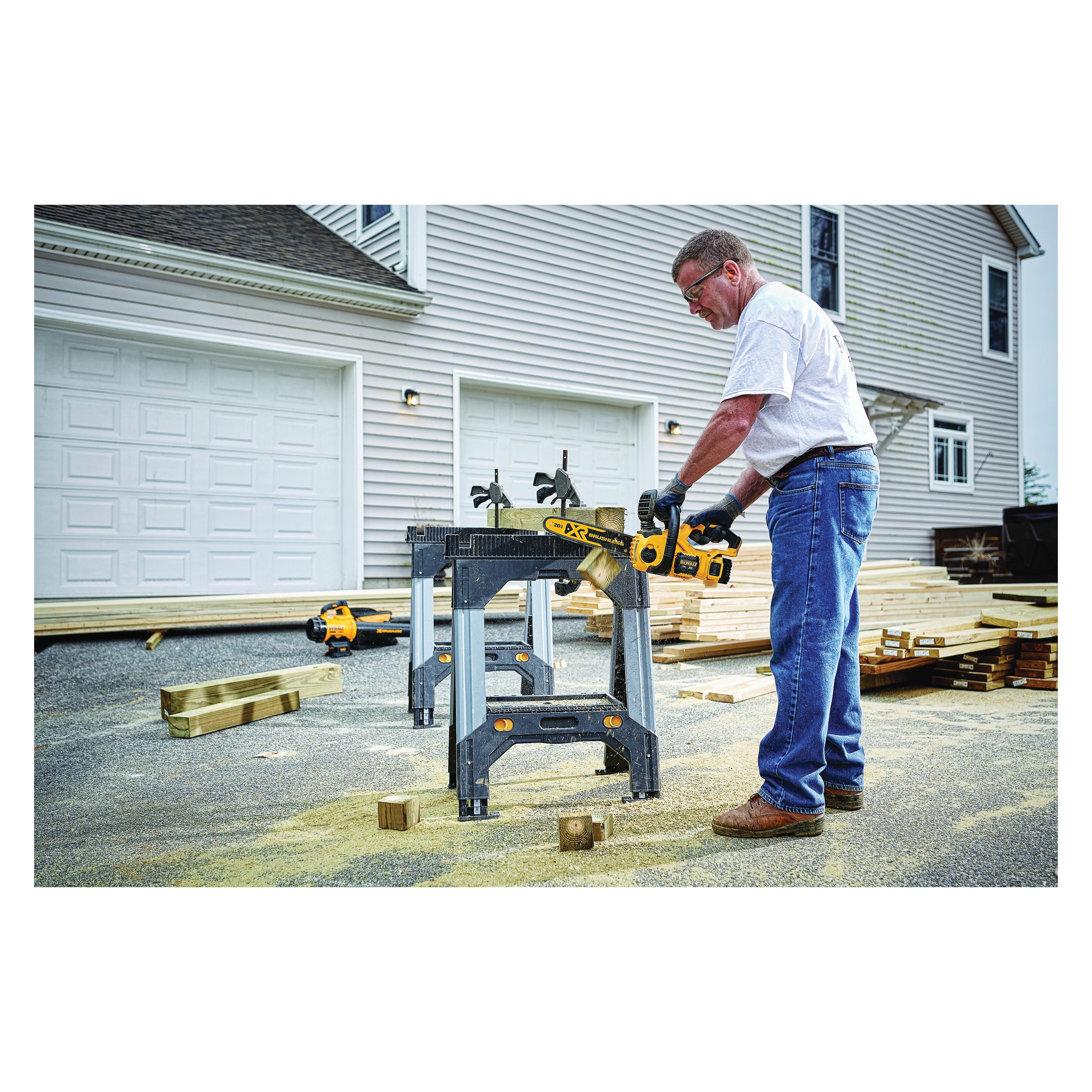 DeWALT® DCCS620P1 XR® Brushless Compact Cordless Chain Saw, 0.043 in Bar/Chain, 12 in L Bar/Chain, 20 V, 5 Ah Li-Ion Battery, Bare Tool