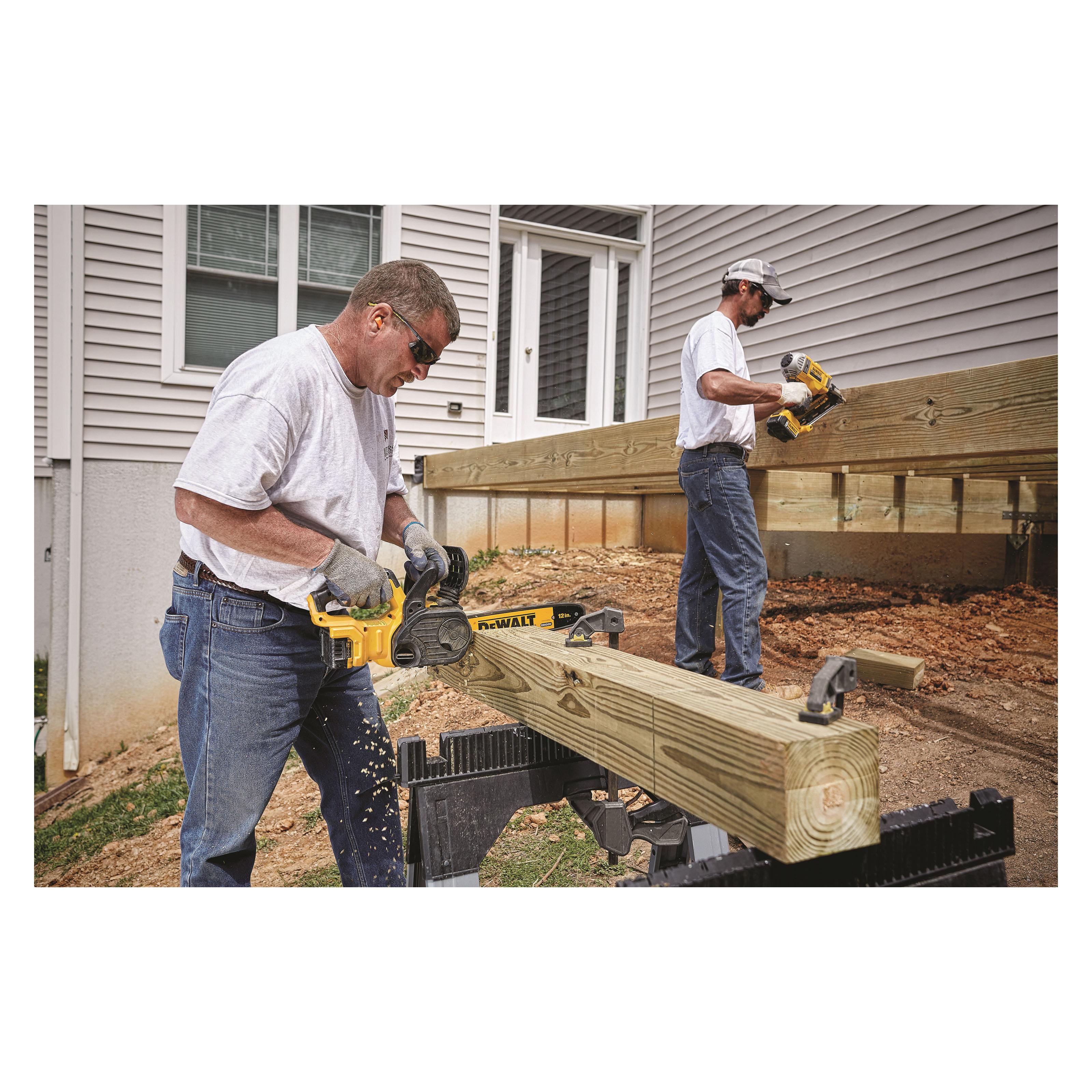 DeWALT® DCCS620P1 XR® Brushless Compact Cordless Chain Saw, 0.043 in Bar/Chain, 12 in L Bar/Chain, 20 V, 5 Ah Li-Ion Battery, Bare Tool