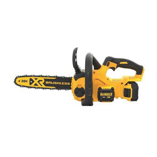 DeWALT® DCCS620P1 XR® Brushless Compact Cordless Chain Saw, 0.043 in Bar/Chain, 12 in L Bar/Chain, 20 V, 5 Ah Li-Ion Battery, Bare Tool