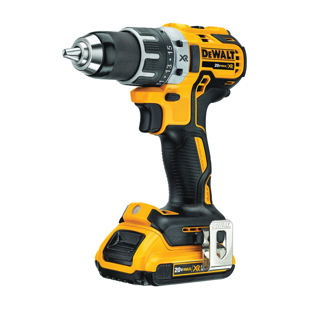 DeWALT® 20V MAX* MATRIX™ DCD791D2 XR® Compact Lightweight Cordless Drill/Driver Kit, 1/2 in Chuck, 20 V DC, 0 to 550/0 to 2000 rpm No-Load, 6.9 in OAL, Li-Ion Battery