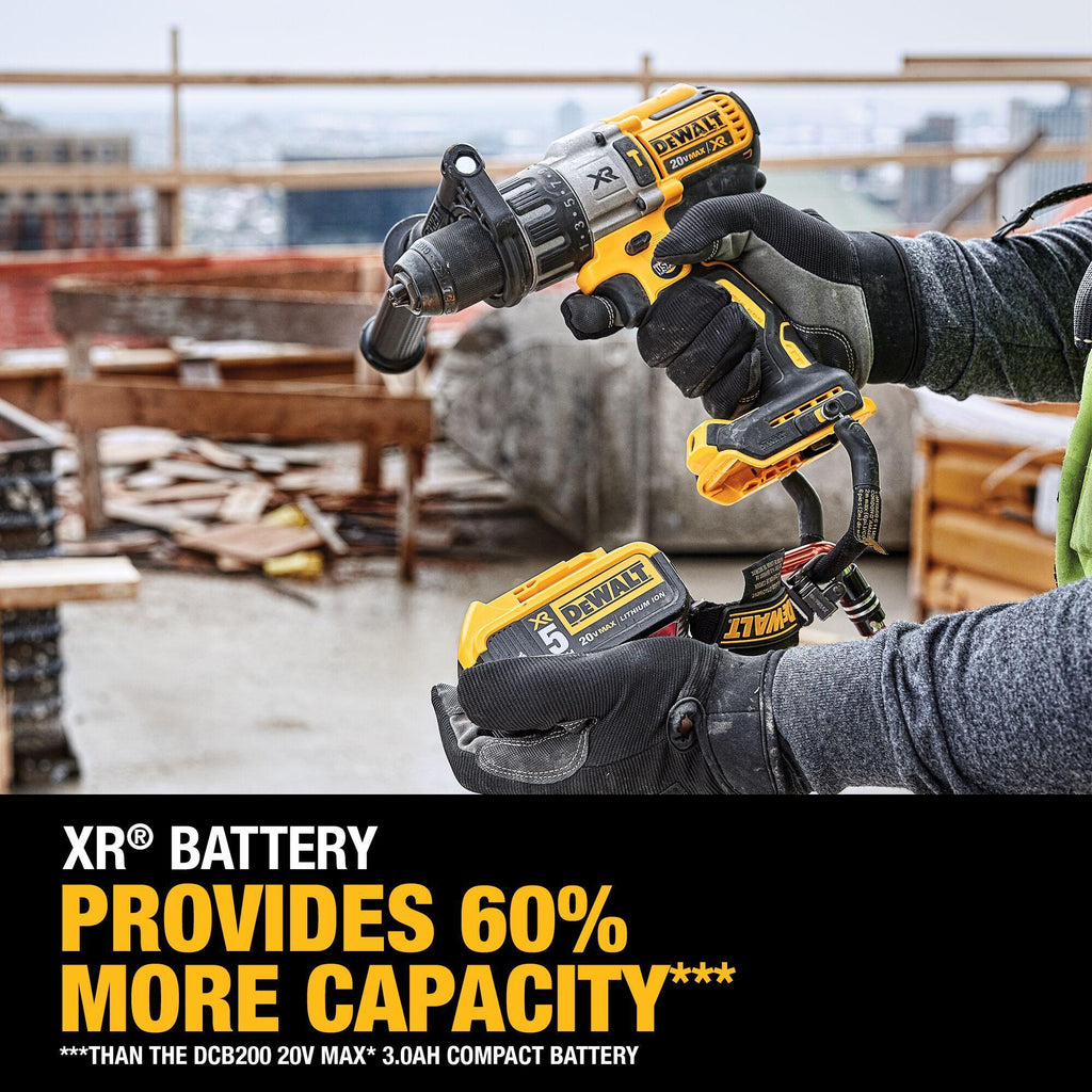 DeWALT® 20V MAX* DCD996P2 XR™ Brushless Cordless Hammer Drill Kit, 1/2 in Metal Ratcheting Chuck, 20 V DC, 0 to 2250 rpm No-Load, Li-Ion Battery