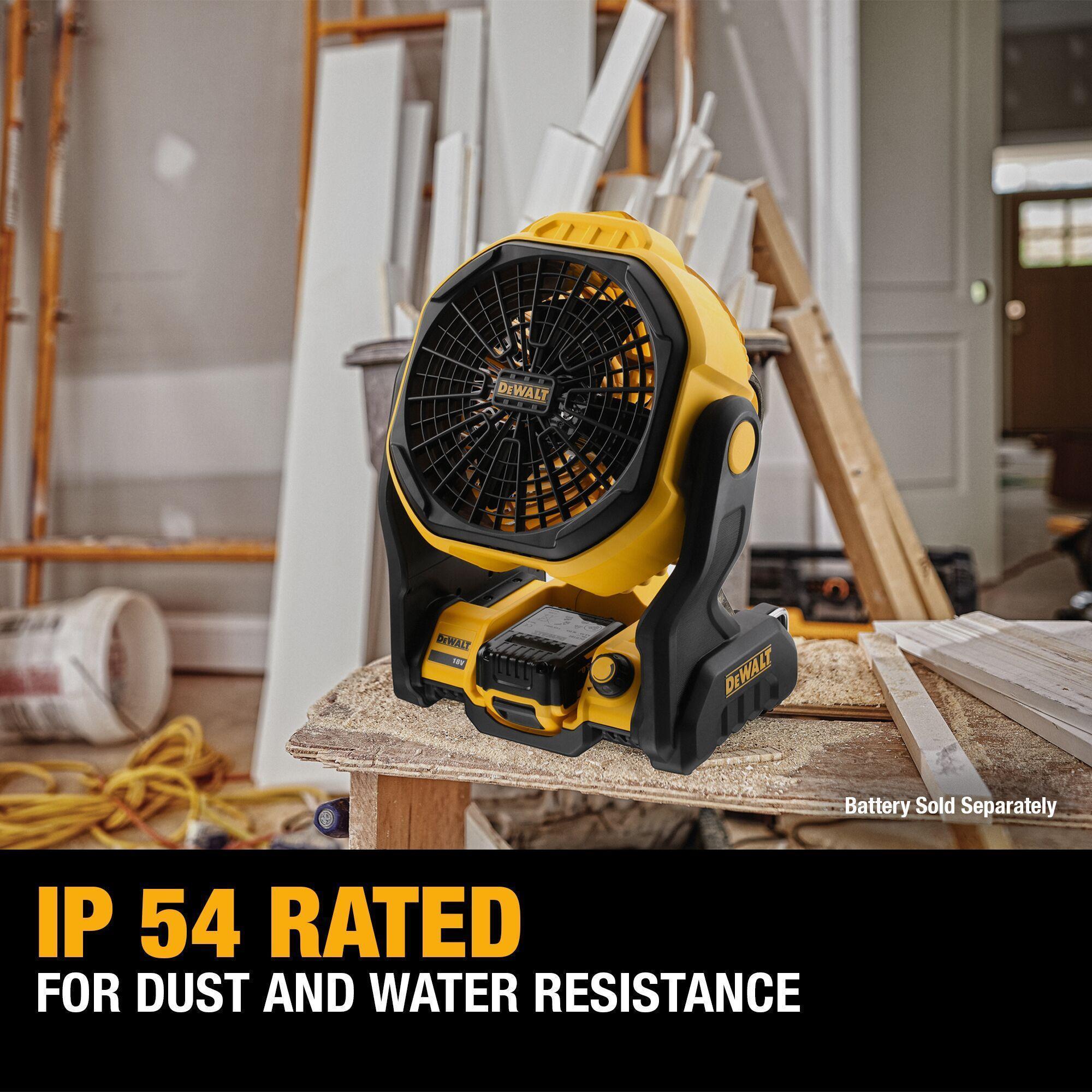 DeWALT® DCE512B Cordless Jobsite Fan, 20 V, 11 in Dia Blade
