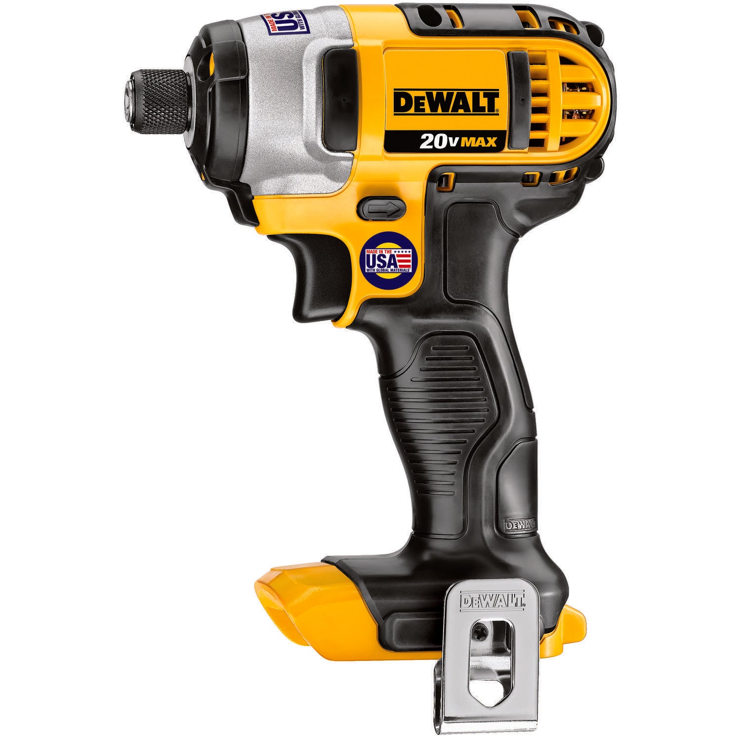 DeWALT® 20V MAX* DCF885B High Performance Cordless Impact Driver With Quick-Release Anvil, 1/4 in Hex Drive, 3200 bpm, 1400 in-lb Torque, 20 V AC, 5-5/8 in OAL, Tool Only