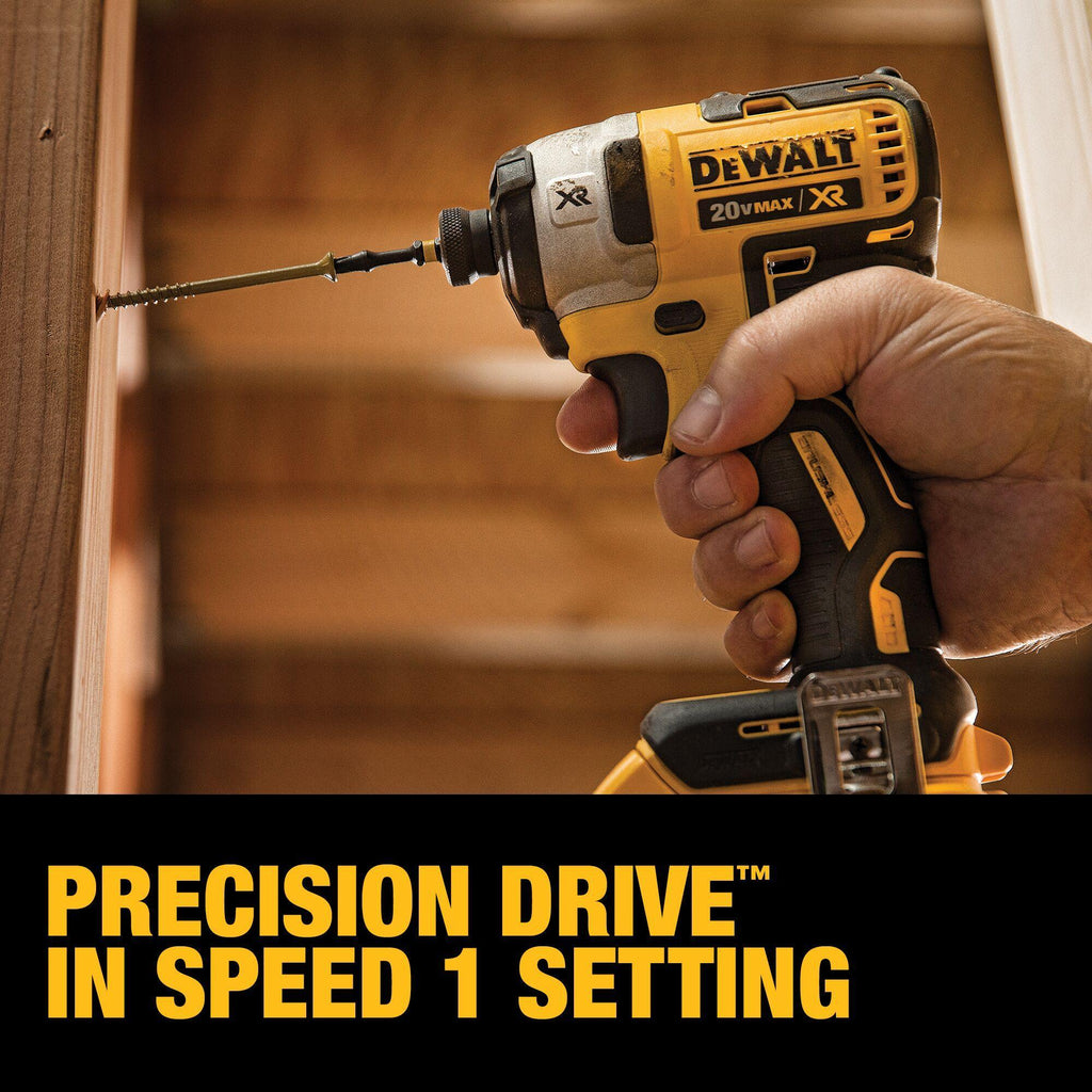DeWALT® 20V MAX* MATRIX™ XR™ DCF887D2 Compact Lightweight Cordless Impact Driver Kit, 1/4 in Hex Drive, 3600 ipm, 1825 in-lb Torque, 20 V, 5.3 in OAL