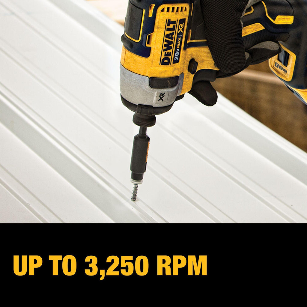 DeWALT® 20V MAX* MATRIX™ XR™ DCF887D2 Compact Lightweight Cordless Impact Driver Kit, 1/4 in Hex Drive, 3600 ipm, 1825 in-lb Torque, 20 V, 5.3 in OAL