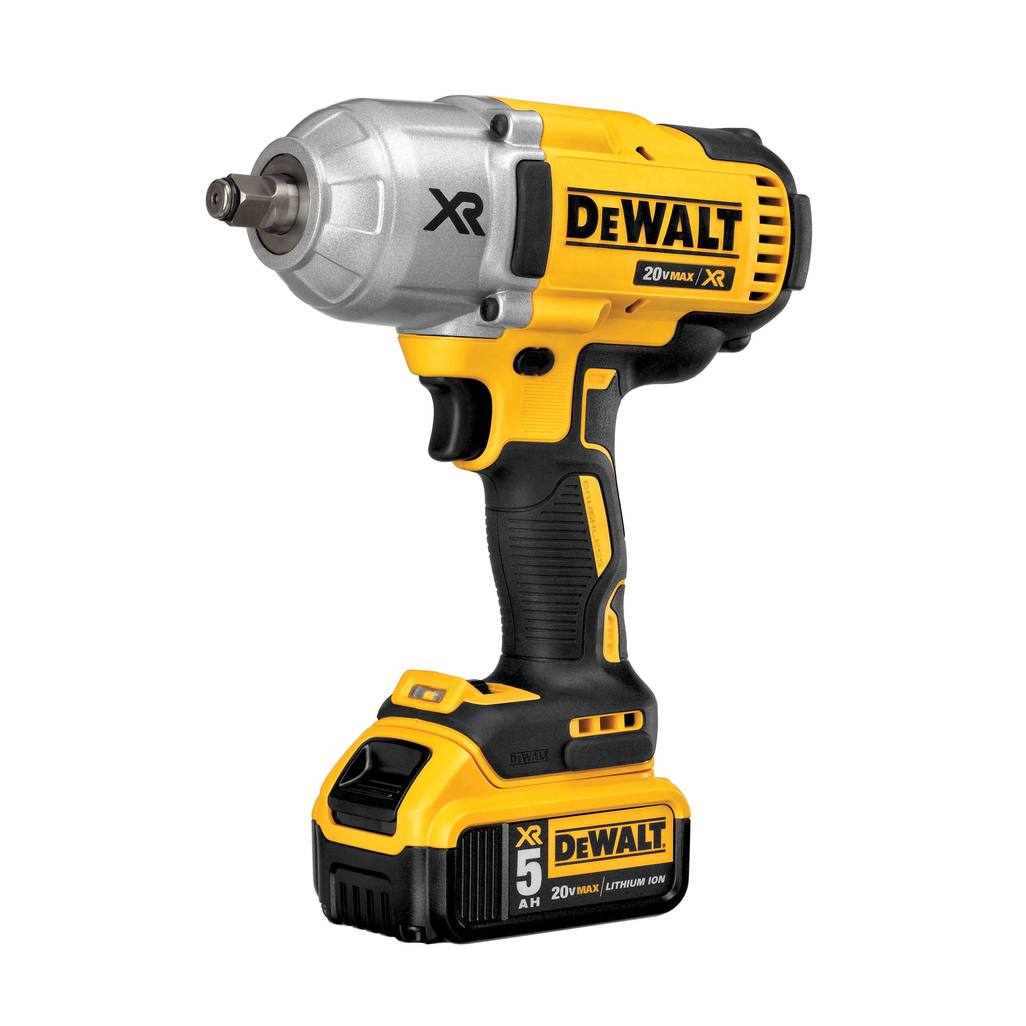 DeWALT® 20V MAX* MATRIX™ XR™ DCF899HP2 Compact Cordless Impact Wrench Kit, 1/2 in Straight Drive, 700 ft-lb Torque, 20 V DC, 8-13/16 in OAL