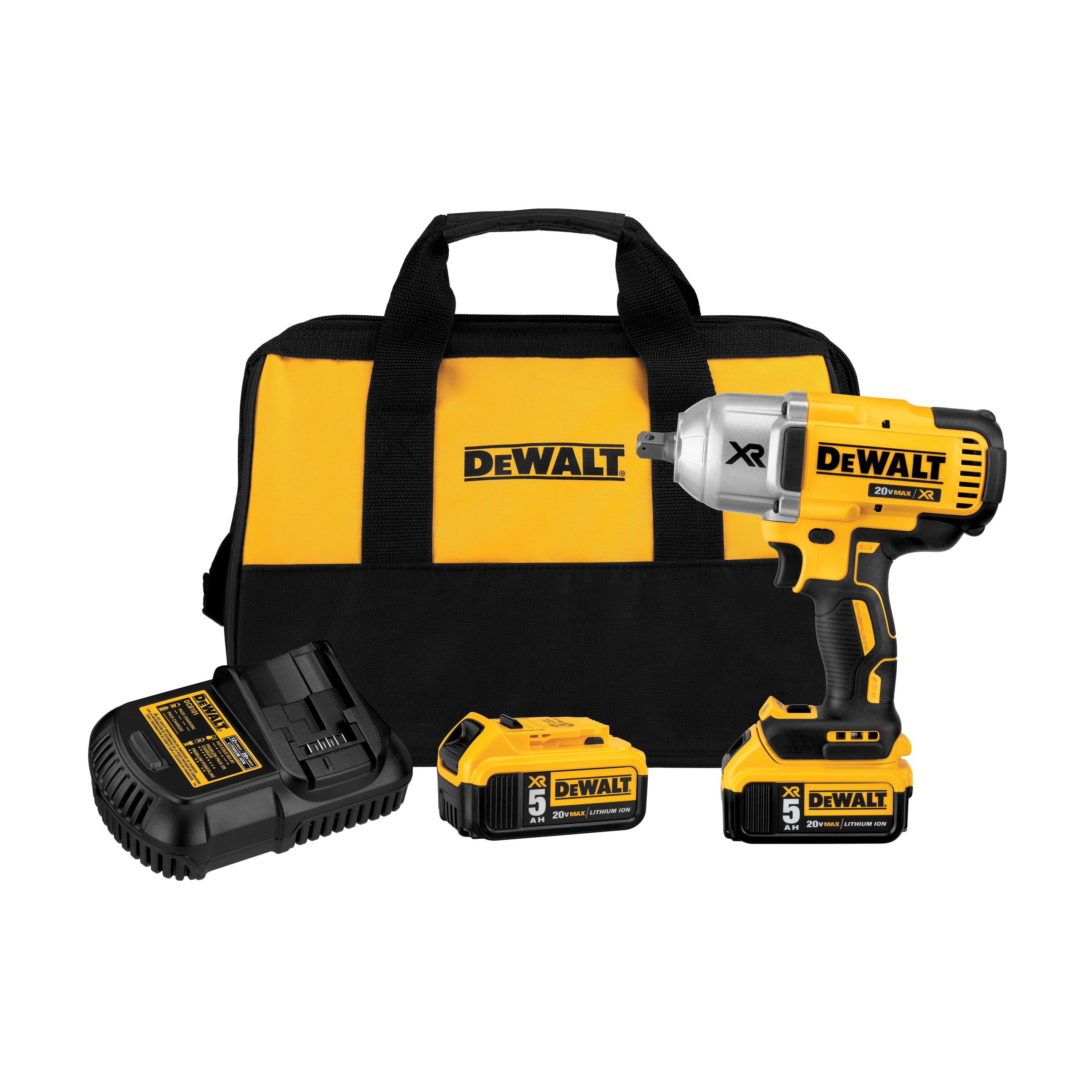 DeWALT® 20V MAX* MATRIX™ XR™ DCF899P2 Compact Cordless Impact Wrench Kit, 1/2 in Straight Drive, 700 ft-lb Torque, 20 V DC, 8-13/16 in OAL