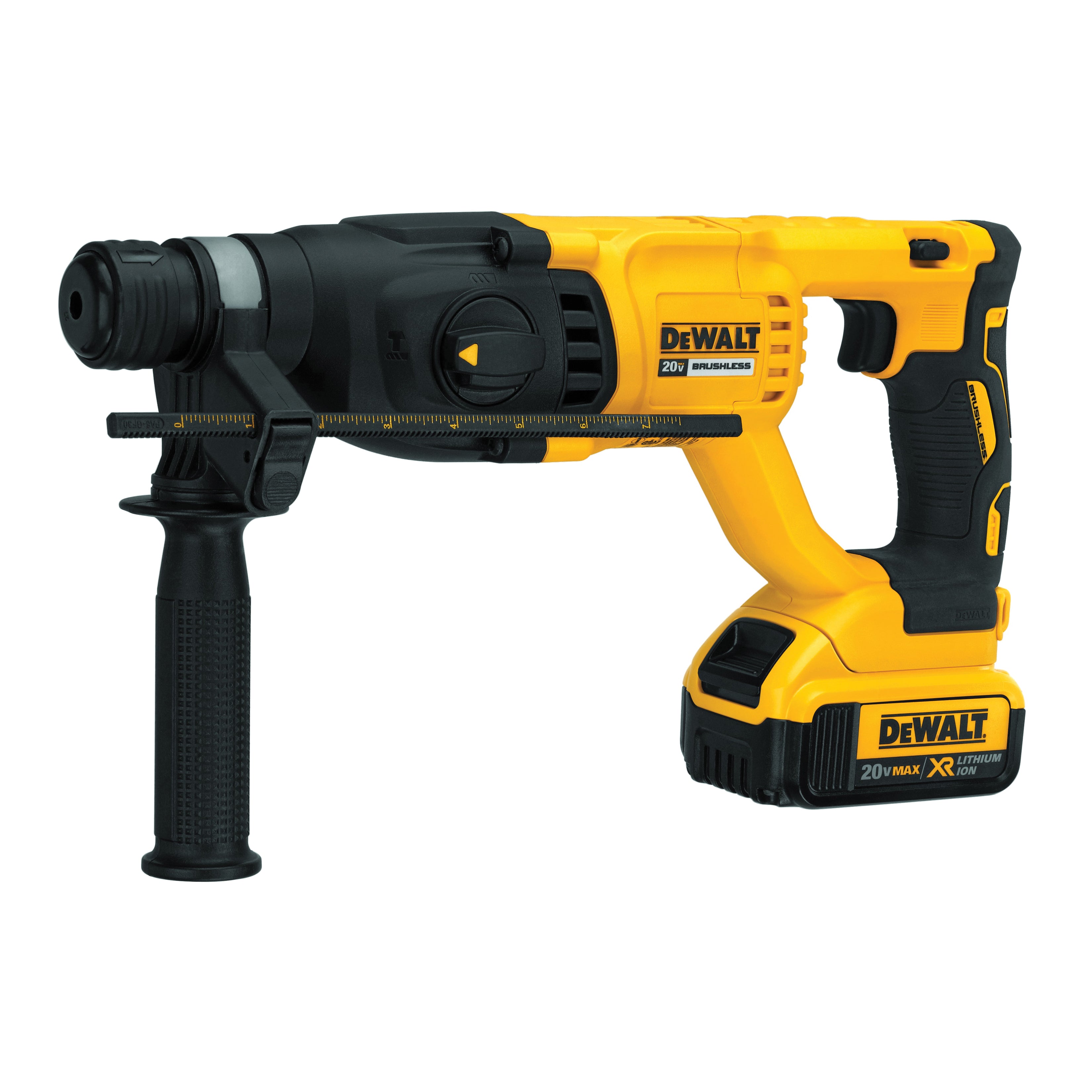 DeWALT® DCH133M2 Brushless Cordless Rotary Hammer Kit, 1 in SDS Plus® Chuck, 20 V DC, 0 to 1500 rpm No-Load, Li-Ion Battery