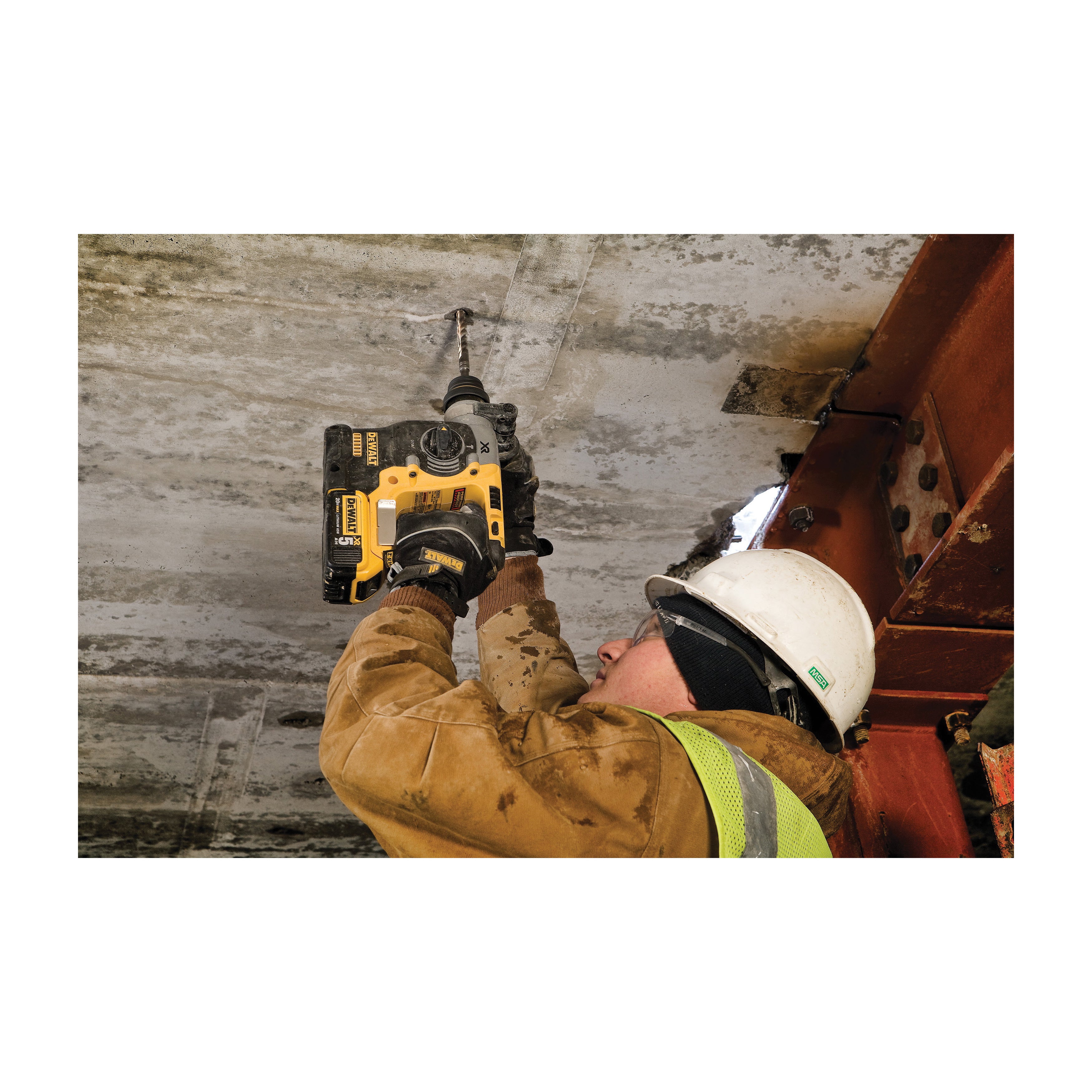 DeWALT® 20V MAX* DCH273P2 XR™ High Performance Cordless Rotary Hammer Kit, 1 in SDS Plus® Chuck, 20 V AC, 0 to 1100 rpm No-Load, Li-Ion Battery