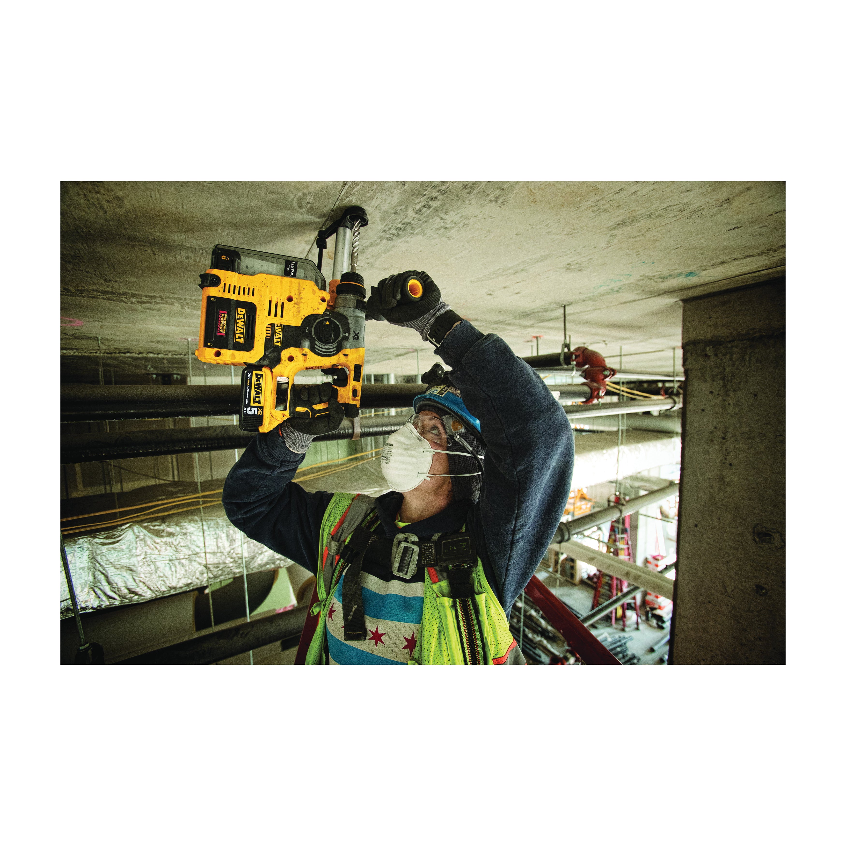 DeWALT® 20V MAX* DCH273P2 XR™ High Performance Cordless Rotary Hammer Kit, 1 in SDS Plus® Chuck, 20 V AC, 0 to 1100 rpm No-Load, Li-Ion Battery