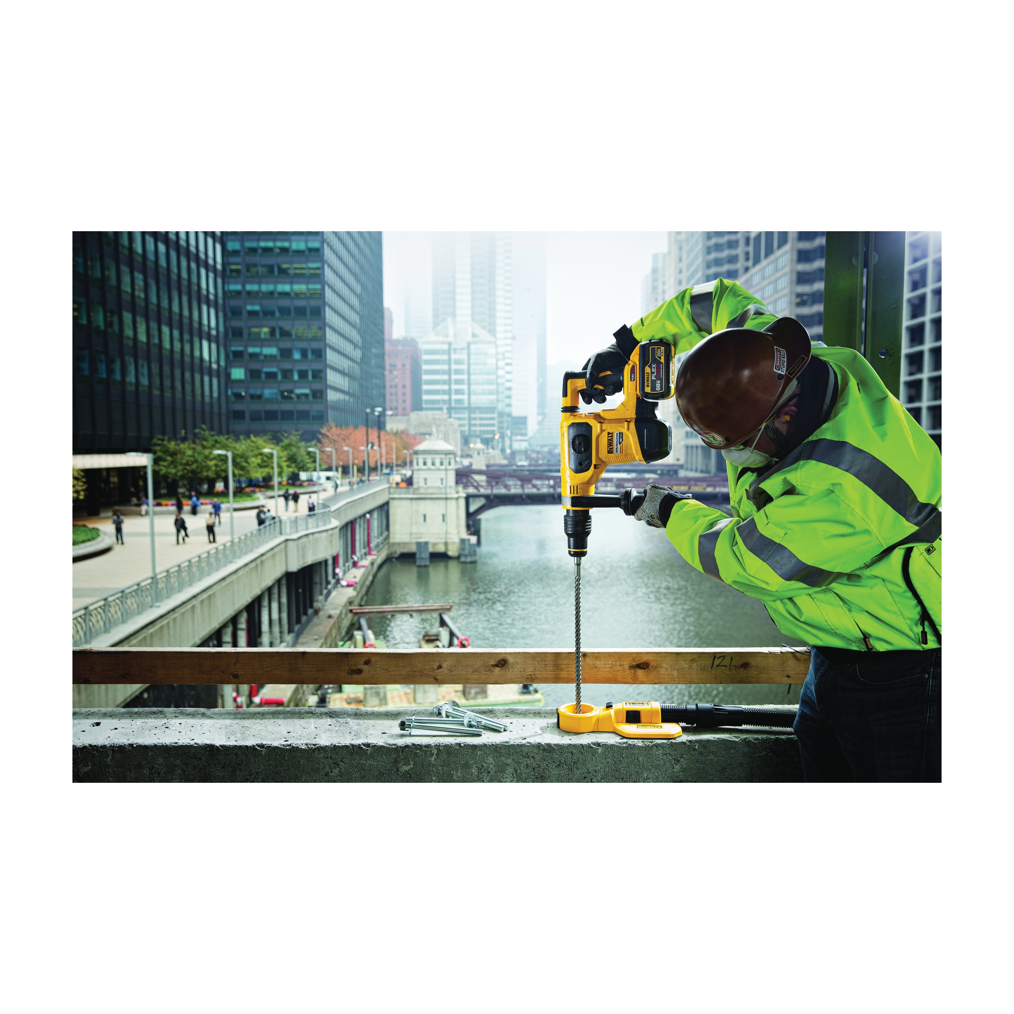 DeWALT® 60V MAX* FLEXVOLT™ DCH481X2 Cordless Combination Hammer Drill, 1 in SDS Max® Chuck, 60 V, 540 rpm No-Load, Li-Ion Battery