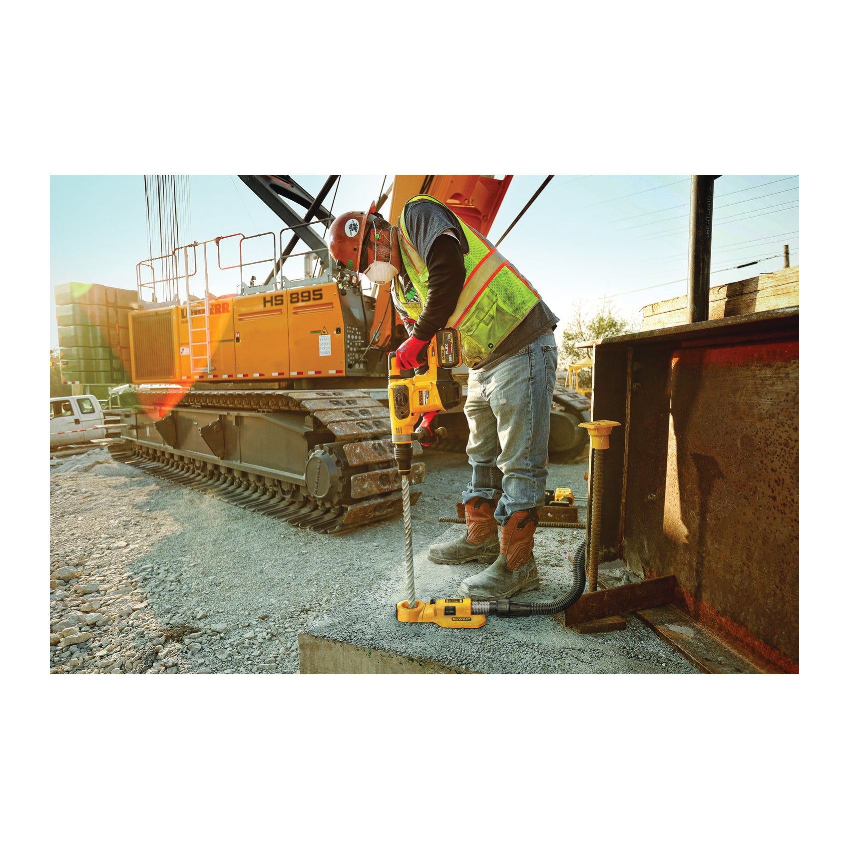DeWALT® 60V MAX* FLEXVOLT™ DCH481X2 Cordless Combination Hammer Drill, 1 in SDS Max® Chuck, 60 V, 540 rpm No-Load, Li-Ion Battery