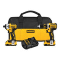 DeWALT® 20V MAX* XR™ DCK281D2 Compact Cordless Combination Kit, Tools: Drill Driver, Impact Driver, 20 V, 2 Ah Lithium-Ion, Brushed Motor