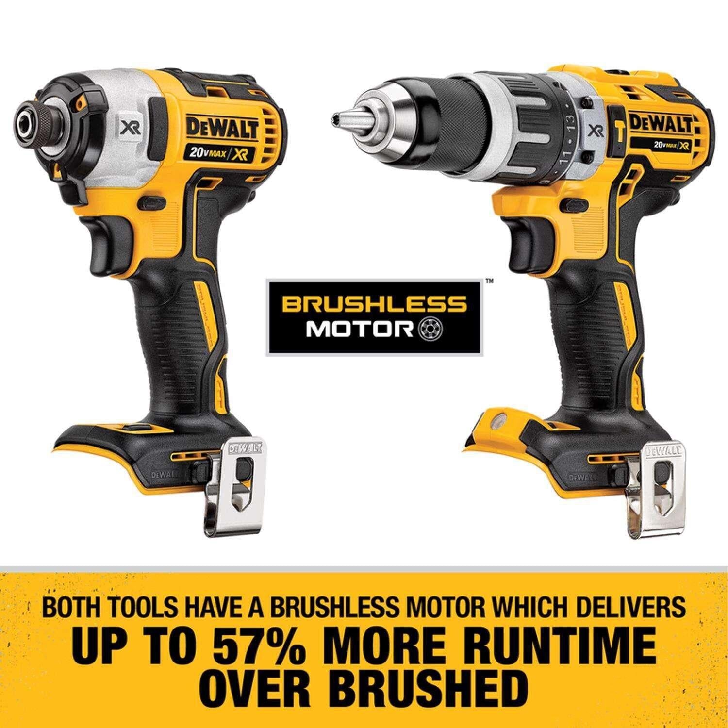 DeWALT® 20V MAX* MATRIX™ XR™ DCK287D2 2-Tool Compact Cordless Combination Kit, Tools: Hammer Drill/Driver, Impact Driver and Reciprocating Saw, 20 V, 2 Ah Lithium-Ion