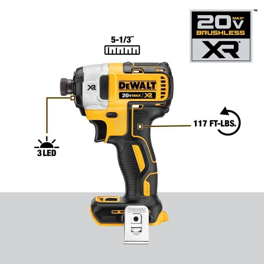 DeWALT® 20V MAX* MATRIX™ XR™ DCK287D2 2-Tool Compact Cordless Combination Kit, Tools: Hammer Drill/Driver, Impact Driver and Reciprocating Saw, 20 V, 2 Ah Lithium-Ion
