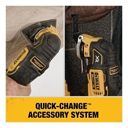 DeWALT® DCS355D1 Quick-Change Cordless Oscillating Multi-Tool Kit, 21000 opm Speed, 20 VDC, Li-Ion Battery, 1 Batteries, Trigger Switch