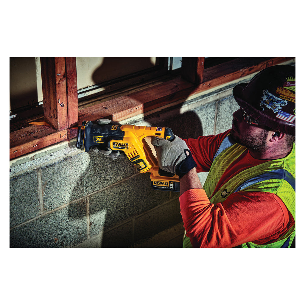 DeWALT® 20V MAX* DCS367P1 XR™ Brushless Cordless Reciprocating Saw Kit, 1-1/8 in L Stroke, 0 to 2900 spm, Straight Stroke, 20 V, 14-1/2 in OAL
