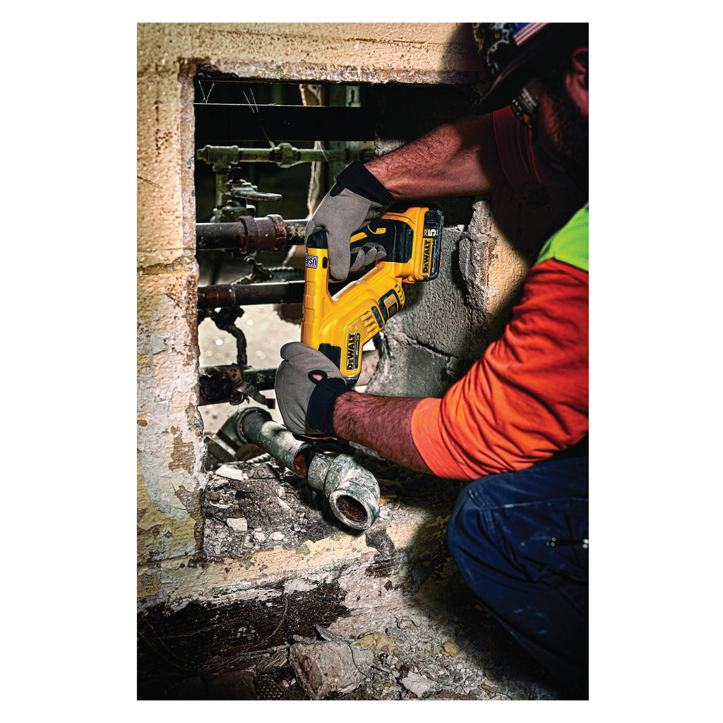 DeWALT® 20V MAX* DCS367P1 XR™ Brushless Cordless Reciprocating Saw Kit, 1-1/8 in L Stroke, 0 to 2900 spm, Straight Stroke, 20 V, 14-1/2 in OAL