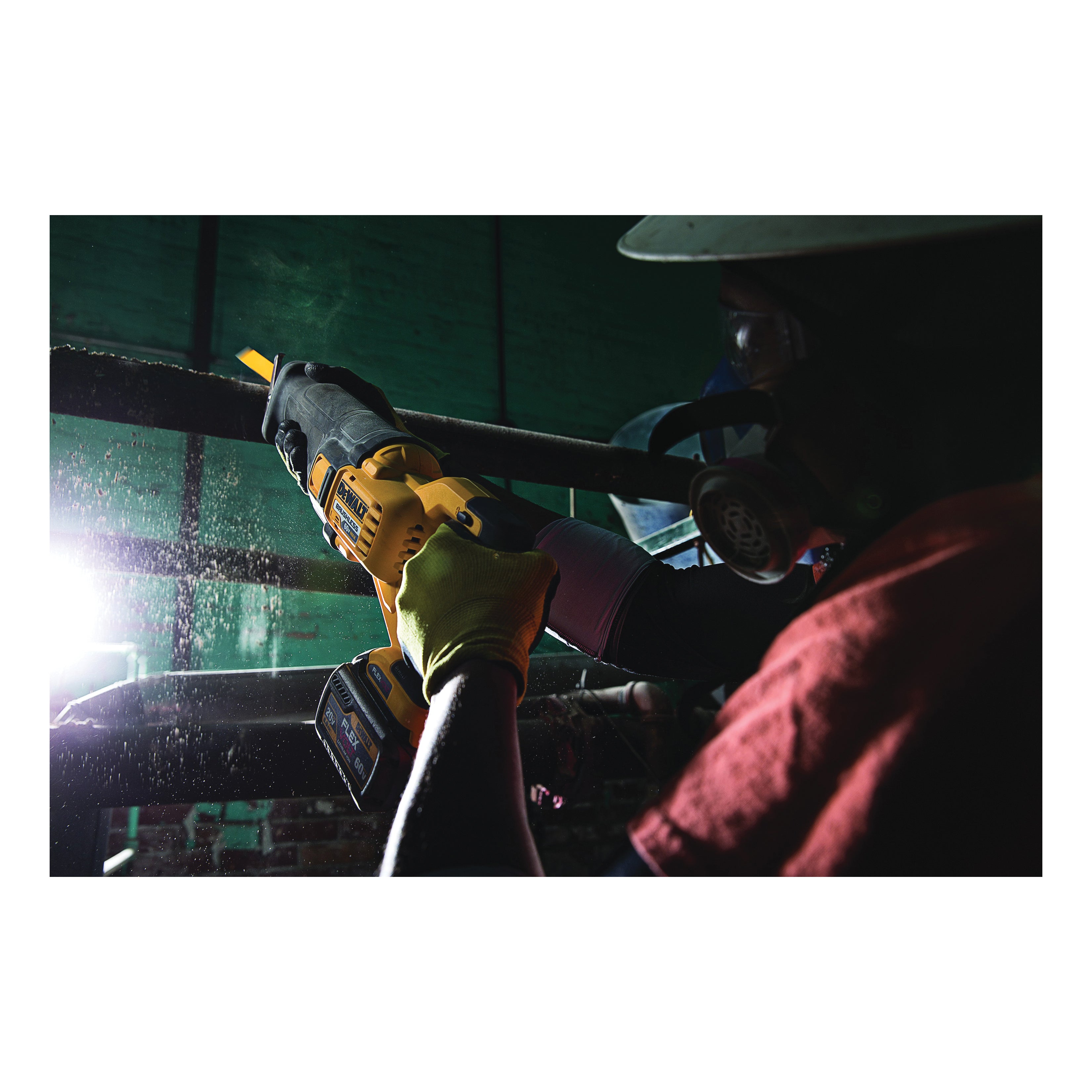 DeWALT® 60V MAX* FLEXVOLT™ DCS388T1 Brushless Cordless Reciprocating Saw With (1) Battery Kit, 1-1/8 in L Stroke, 0 to 3000 spm, Straight Stroke, 60 V, 17.725 in OAL