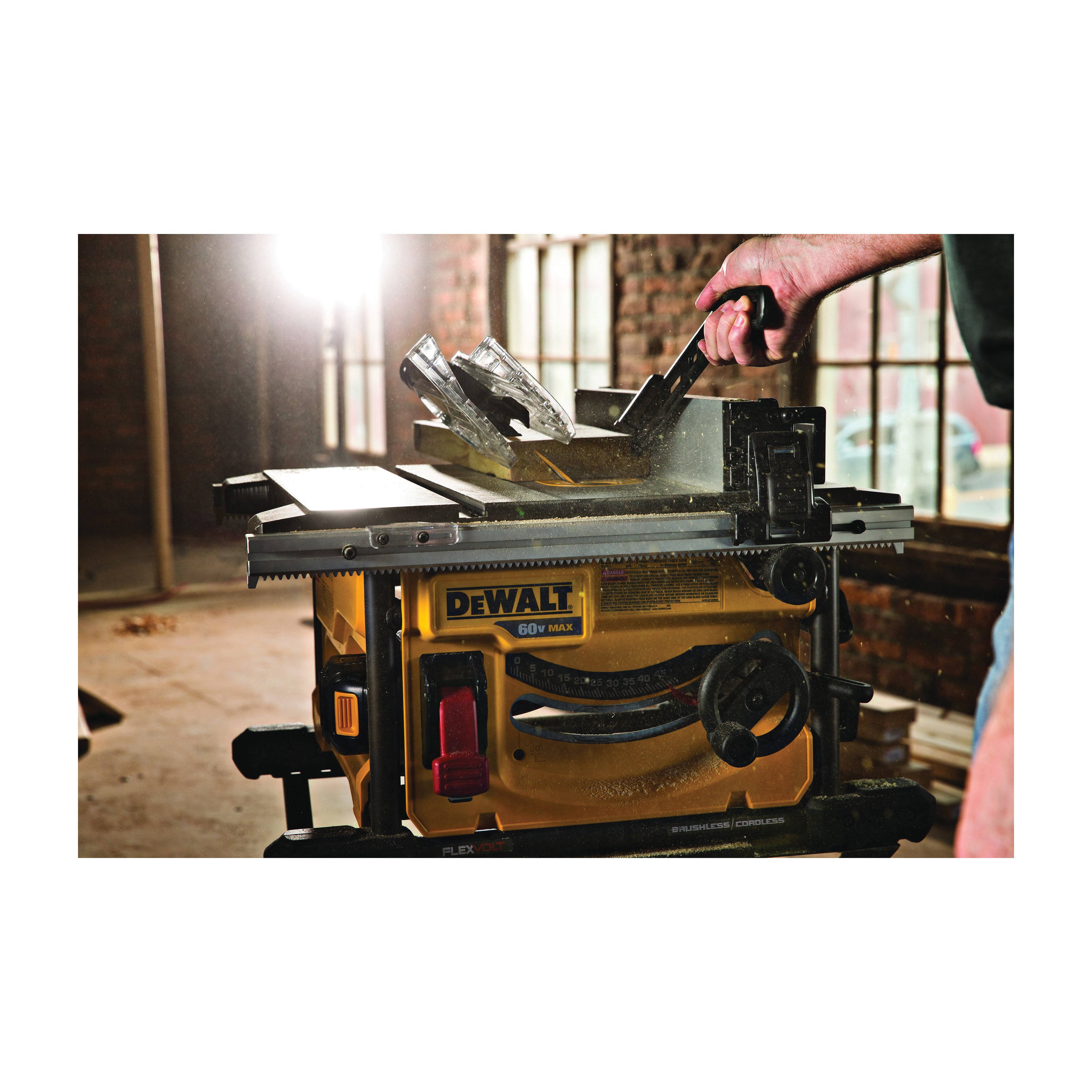 DeWALT® 60V MAX* FLEXVOLT™ DCS7485T1 Cordless Table Saw Kit, 8-1/4 in Dia Blade, 5/8 in Arbor/Shank, 1-3/4 in 45 deg Capacity, 2-1/2 in 90 deg Capacity
