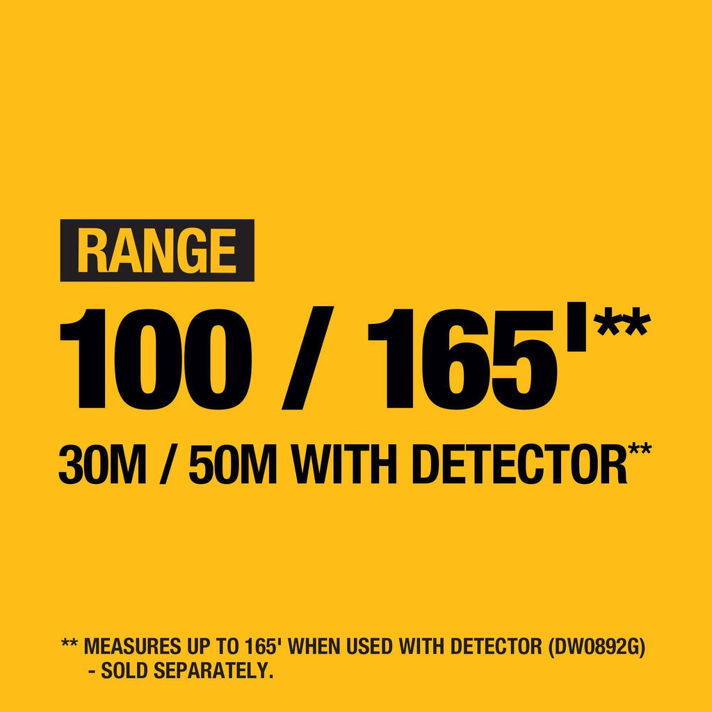 DeWALT® DW088K Self-Leveling Line Laser, +/-0.3 mm/m Accuracy, +/-4 deg Auto Leveling, 2 Beams
