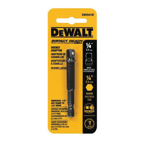 DeWALT® IMPACT READY® DW2542 Socket Adapter, Black Oxide, Hex x Square Drive, 3/8 in Male Drive, 3/8 in Female Drive, Female x Male Adapter, Steel
