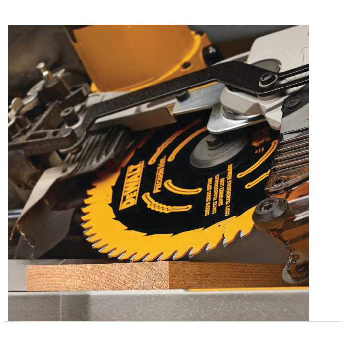 DeWALT® Precision Trim™ DW3218PT Circular Saw Blade, 10 in Dia x 0.071 in THK, 5/8 in Arbor, Carbide Blade, 80 Teeth