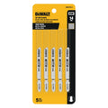 DeWALT® DW3778-5 High Performance Industrial Grade Jig Saw Blade, 3 in L x 0.3 in W, 36 TPI, Cobalt Steel Cutting Edge, Cobalt Steel/High Carbon Steel Body