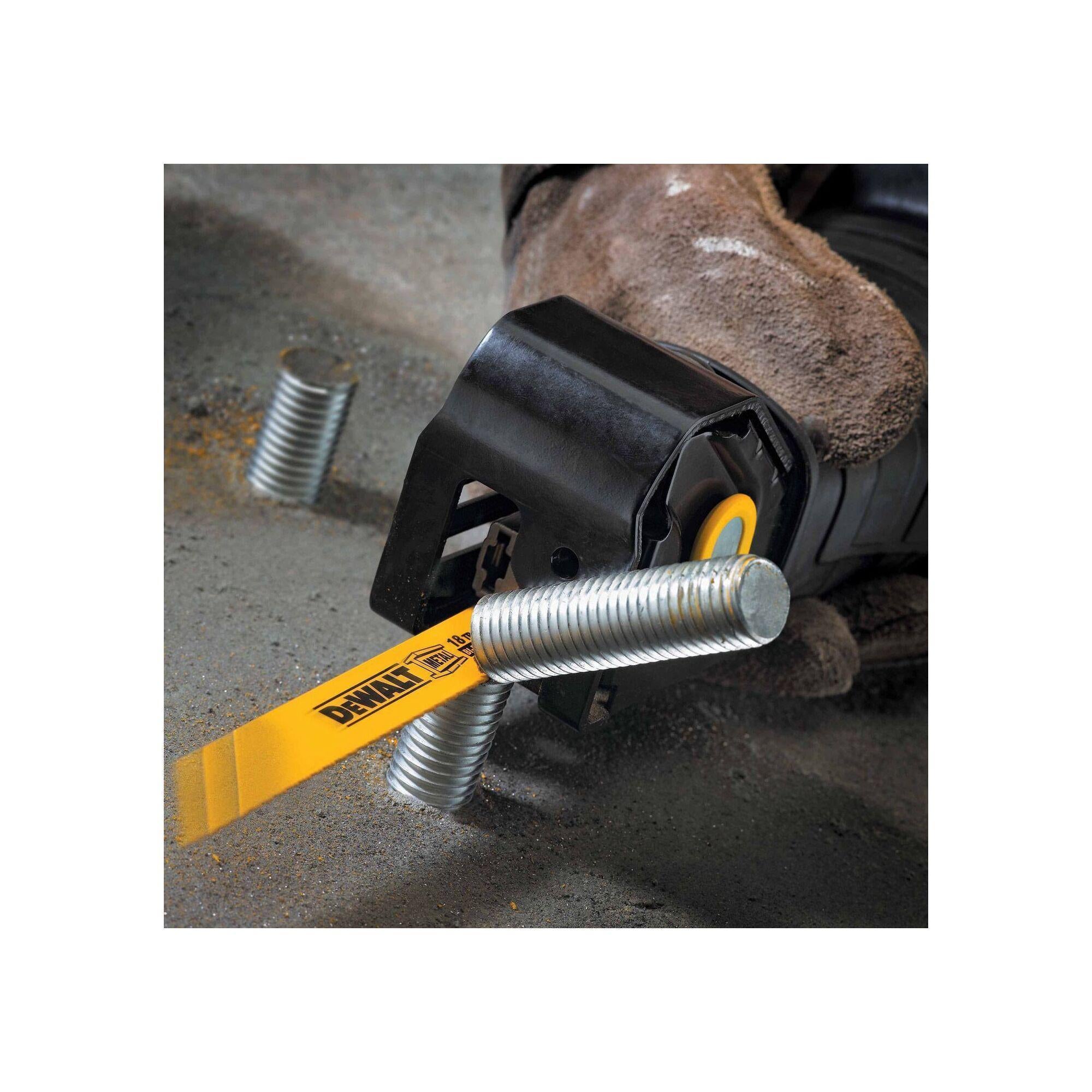 DeWALT® DW4813B25 Straight Back Reciprocating Saw Blade, 6 in L x 3/4 in W, 24, Bi-Metal Body, Universal/Toothed Edge Tang