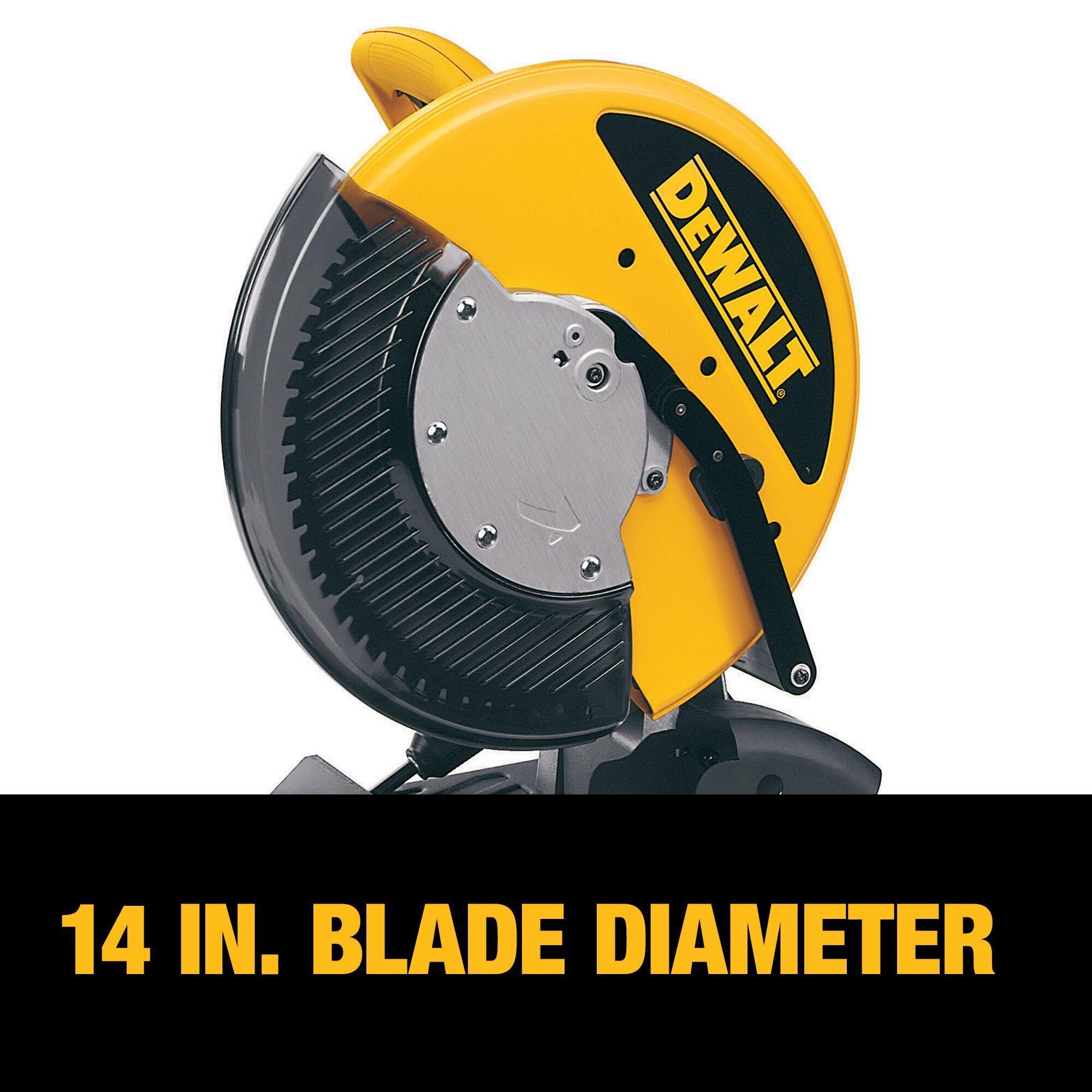 DeWALT® DW872 Benchtop/Stand Heavy Duty Multi-Cutter Saw, 14 in Blade, 5-3/16 in Round, 6-1/2 x 4-1/2 in Rectangular Cutting