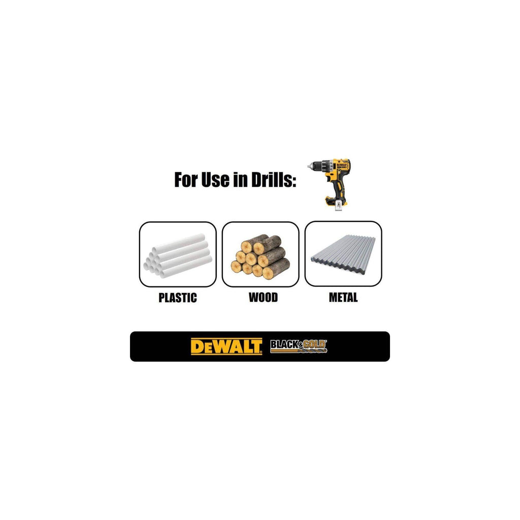 DeWALT® DWA1189 Drill Bit Set, 135 deg Drill Point Angle, 29 Pieces, HSS, Black Oxide