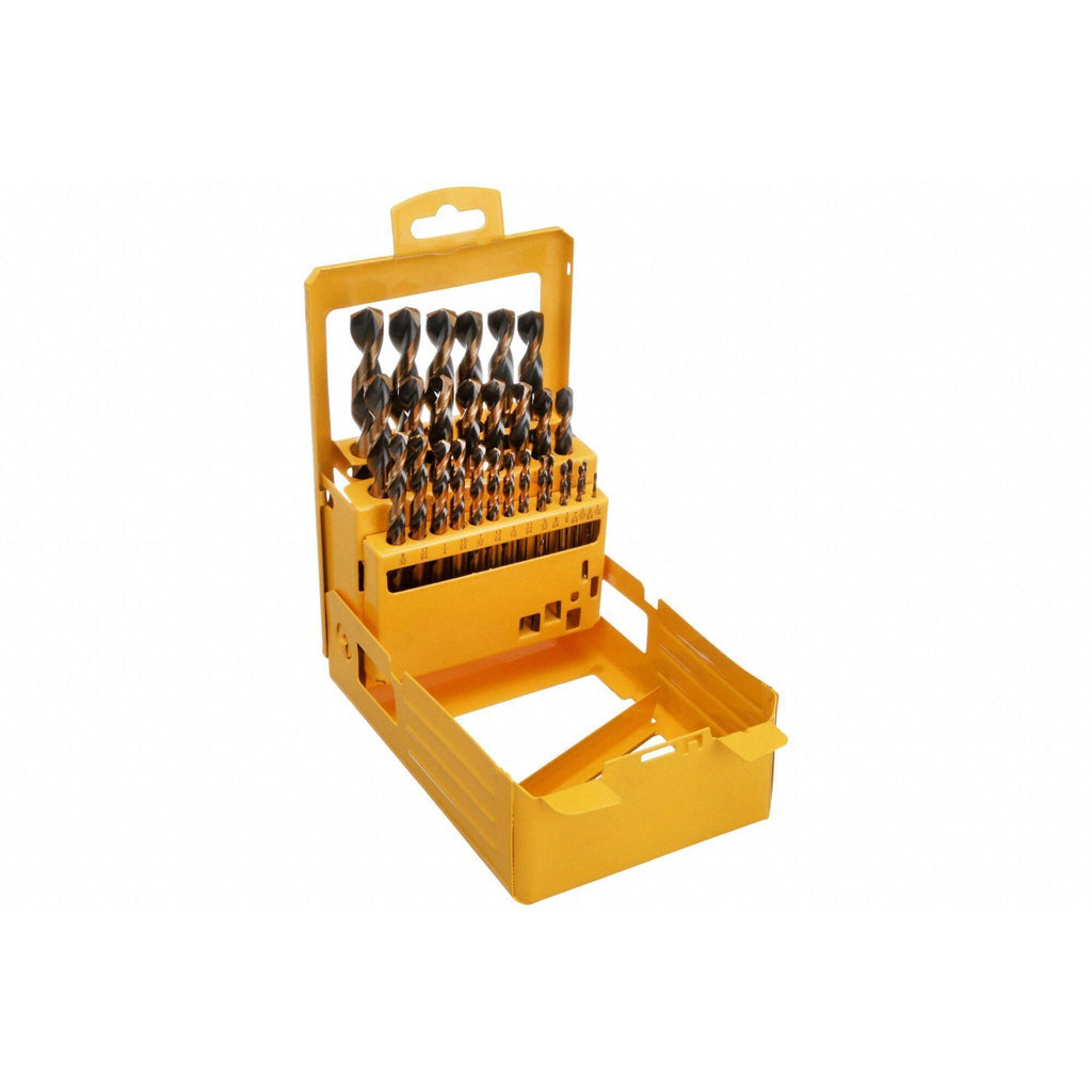 DeWALT® DWA1189 Drill Bit Set, 135 deg Drill Point Angle, 29 Pieces, HSS, Black Oxide