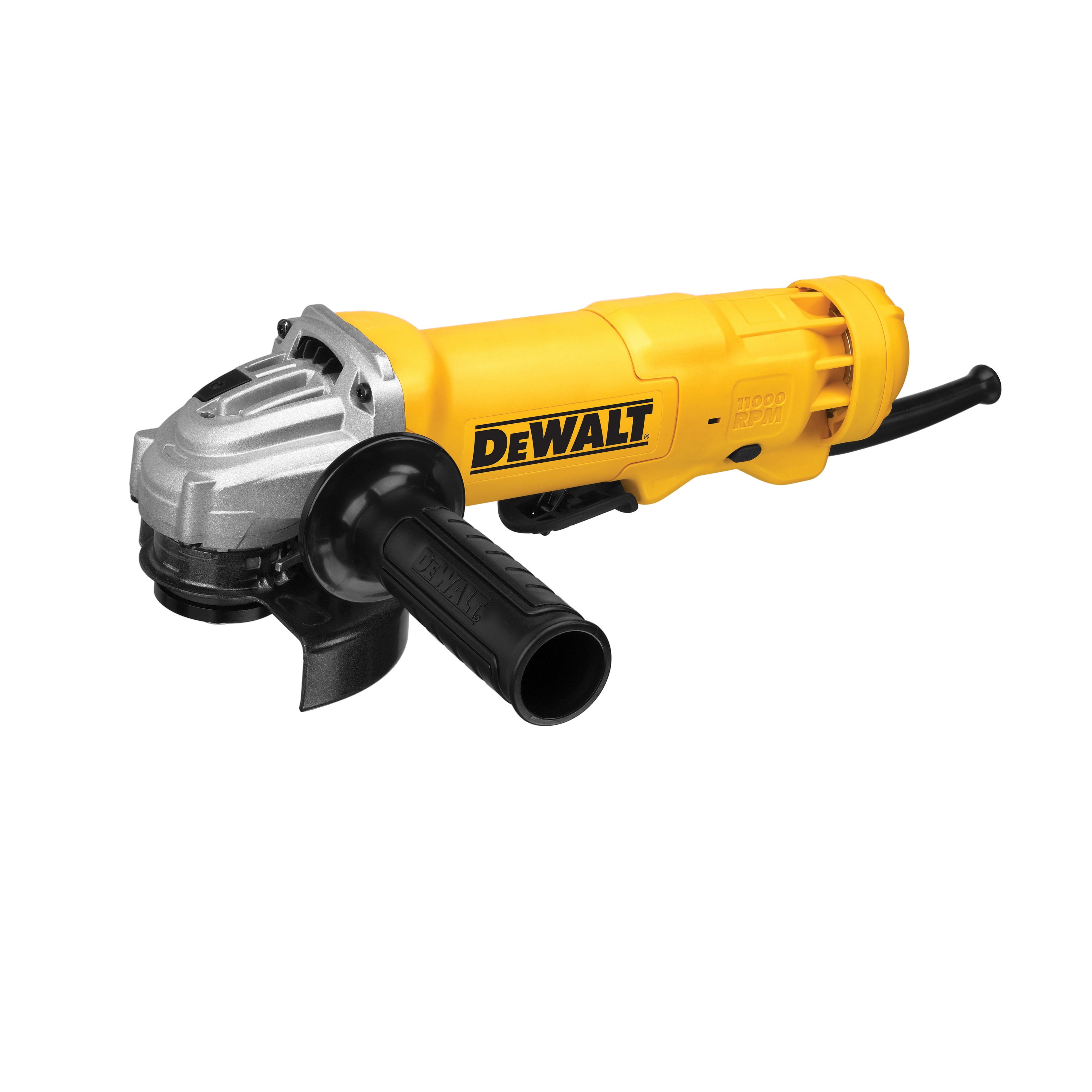 DeWALT® DWE402 Small Angle Grinder, 4-1/2 in Dia Wheel, 5/8-11 Arbor/Shank, 120 V AC, For Wheel: Quick-Change™, Yellow, Yes, Lock-On Paddle Switch