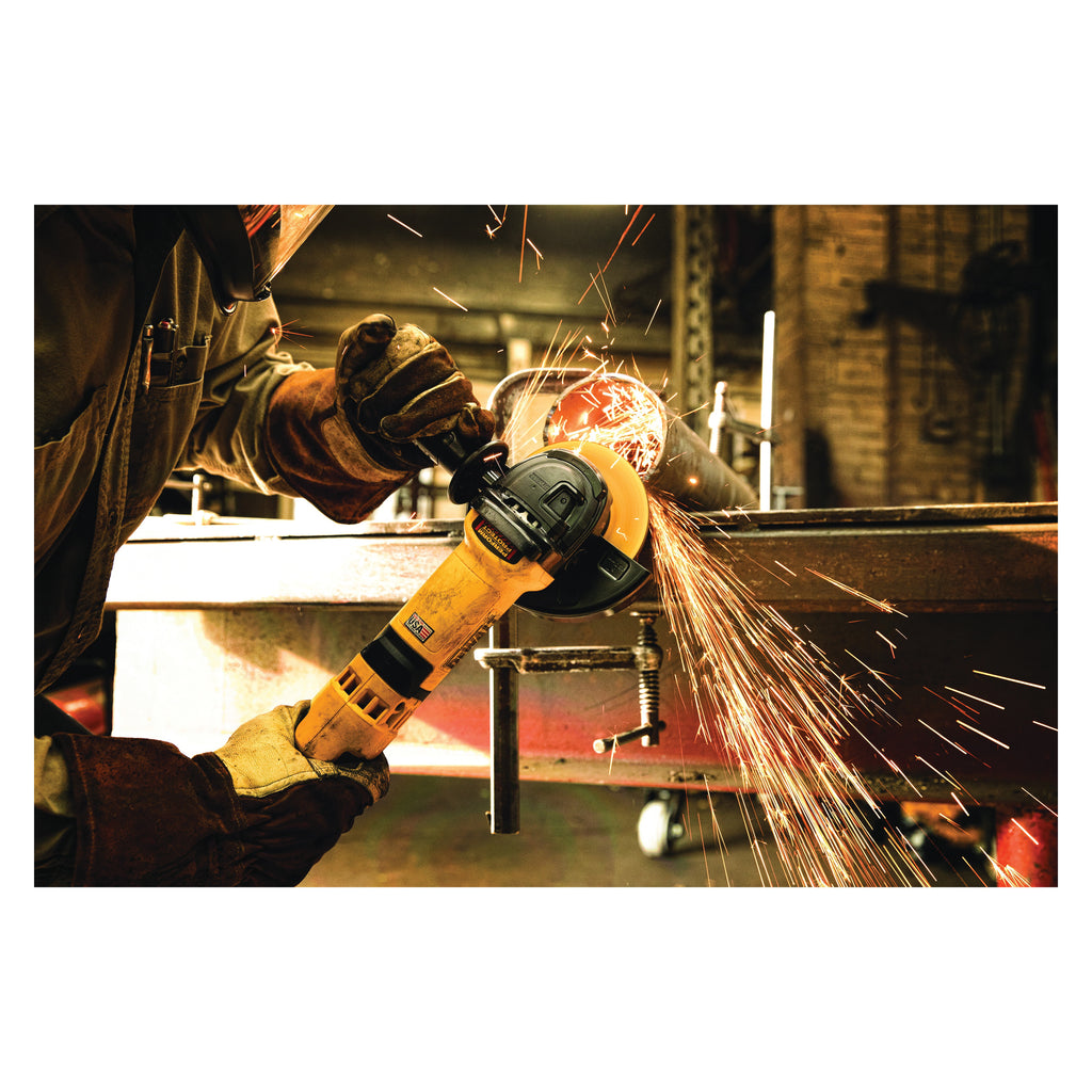 DeWALT® DWE43066N High Performance Angle Grinder, 6 in Dia Wheel, 5/8-11 UNC Arbor/Shank, 120 V AC, Black/Yellow, Yes, Trigger Switch