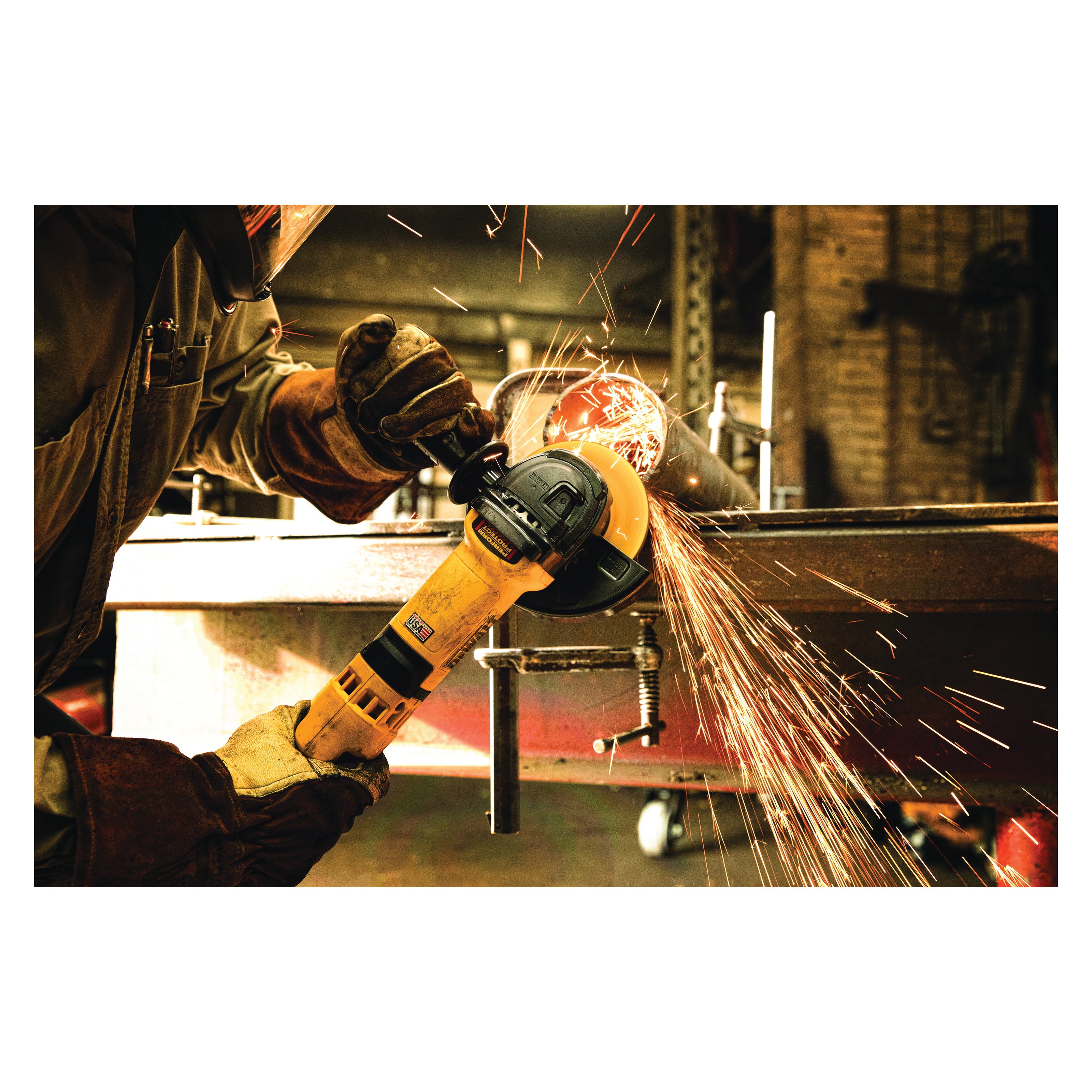 DeWALT® DWE43066N High Performance Angle Grinder, 6 in Dia Wheel, 5/8-11 UNC Arbor/Shank, 120 V AC, Black/Yellow, Yes, Trigger Switch