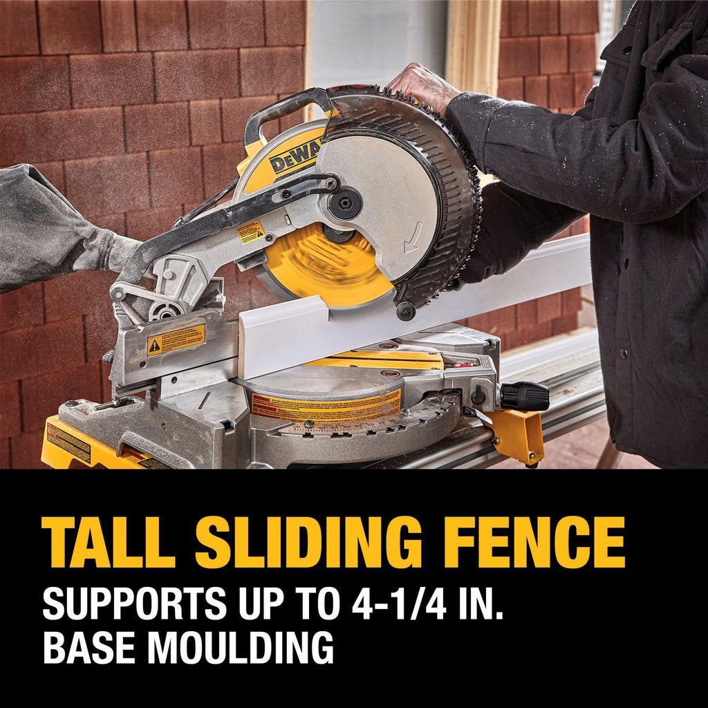 DeWALT® DWS713 Electric Single Bevel Compound Miter Saw, 10 in Dia Blade, 5/8 in, 1 in Arbor/Shank, 50 deg Left to 50 deg Right Miter, 48 deg Left to 3 deg Right Bevel