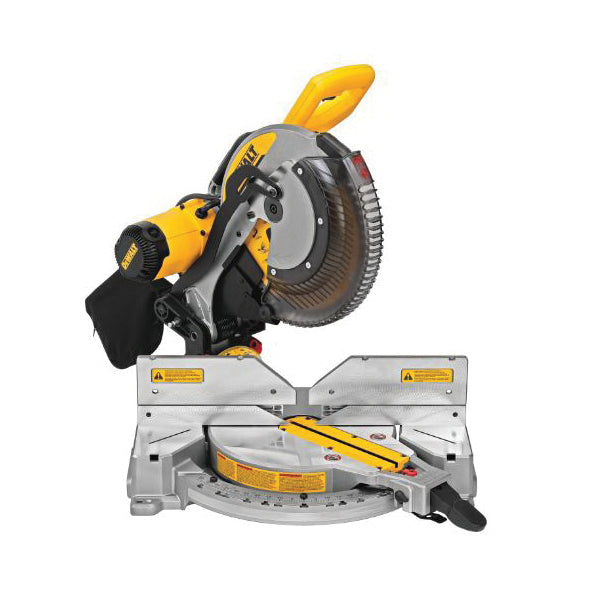 DeWALT® DWS716 Corded Electric Double Bevel Compound Miter Saw, 12 in Dia Blade, 5/8 in, 1 in Arbor/Shank, 8 in, 5-1/2 in Miter, 6-1/2 in, 3-39/64 in Bevel