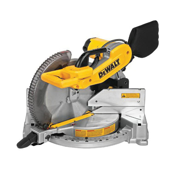 DeWALT® DWS716 Corded Electric Double Bevel Compound Miter Saw, 12 in Dia Blade, 5/8 in, 1 in Arbor/Shank, 8 in, 5-1/2 in Miter, 6-1/2 in, 3-39/64 in Bevel