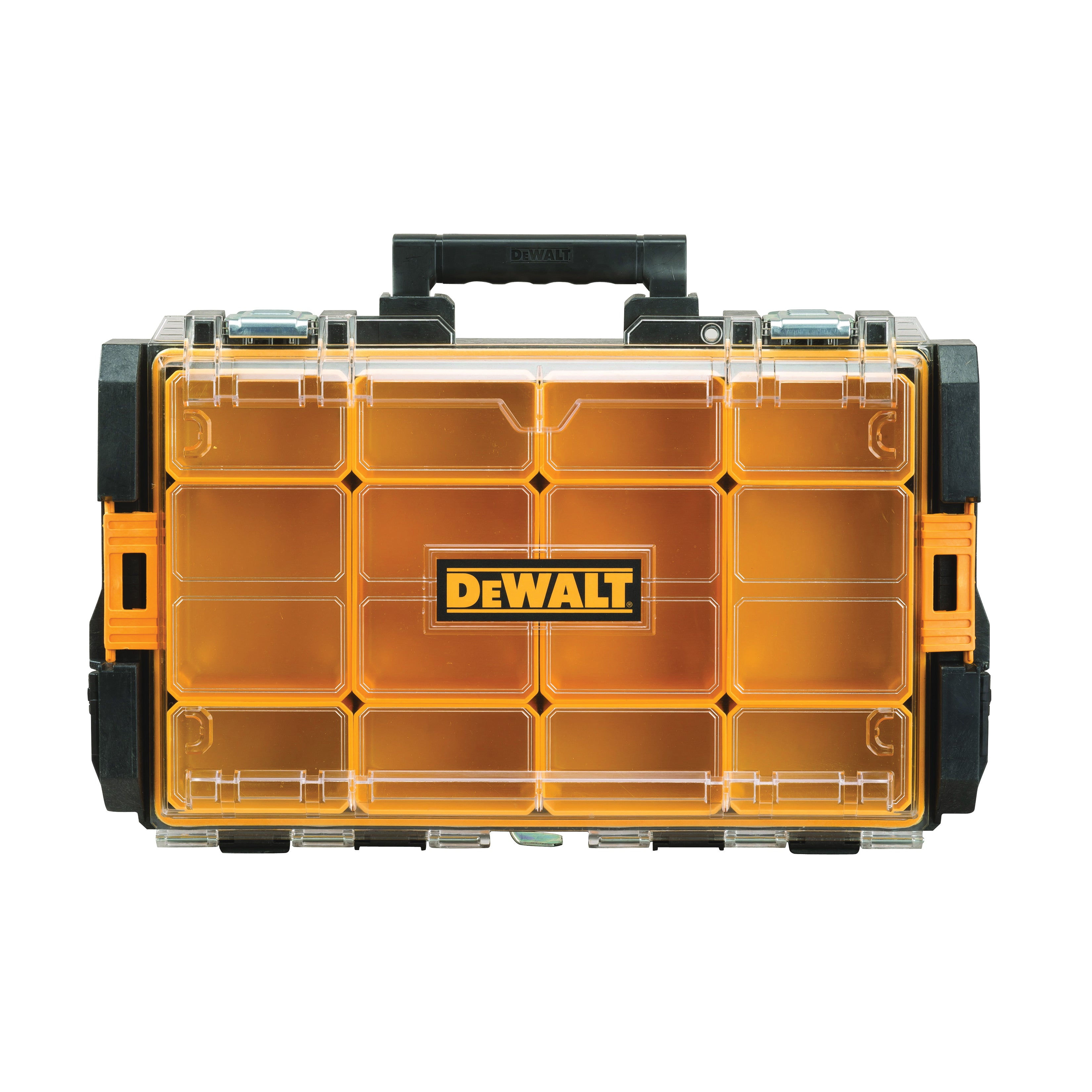 DeWALT® ToughSystem® DWST08202 12-Compartment Tool Organizer, 4-1/2 in H x 13-1/8 in W x 13-5/32 in D, Polycarbonate, Black/Yellow